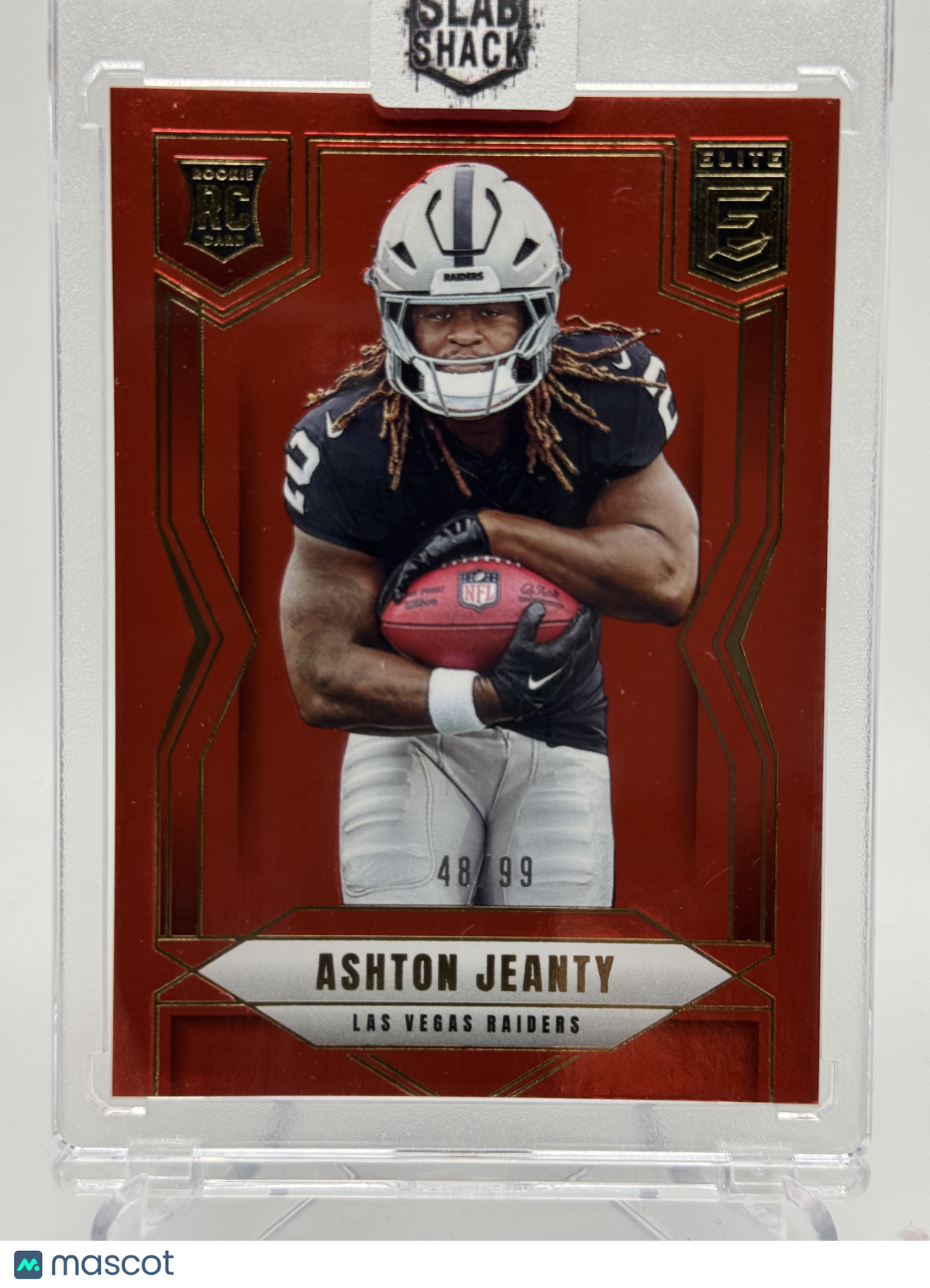 2025 DONRUSS ELITE ASHTON JEANTY RED /99 ROOKIE RC