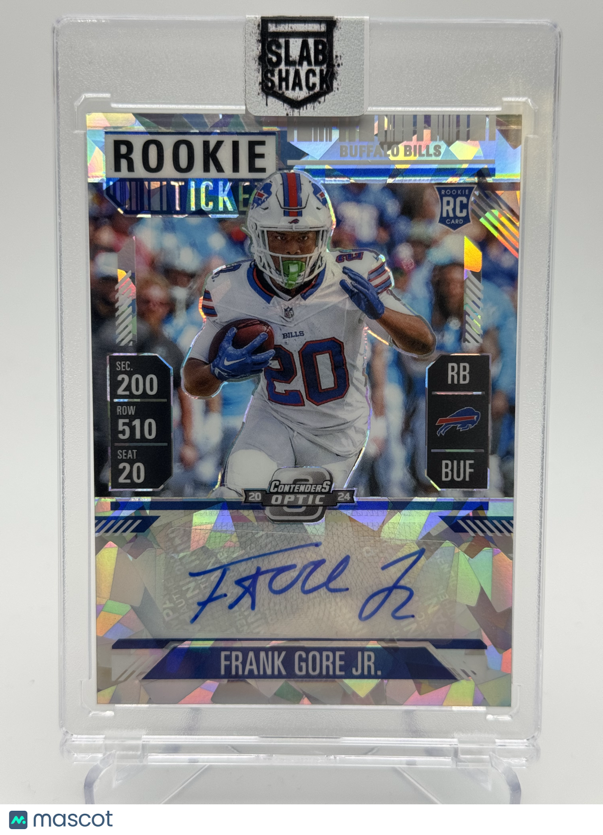 2024 CONTENDERS OPTIC FRANK GORE JR CRACKED ICE AUTO /22