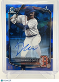 2025 BOWMAN D'ANGELO ORTIZ 1ST CHROME PROSPECT AUTO SAPPHIRE REFRACTOR /199 RC