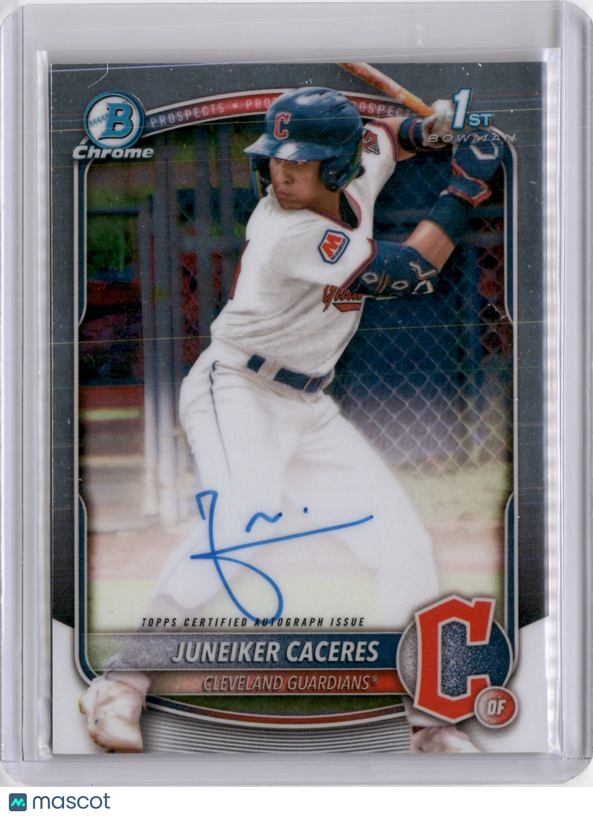 2025 BOWMAN CHROME JUNEIKER CACERES 1ST BOWMAN AUTOGRAPH