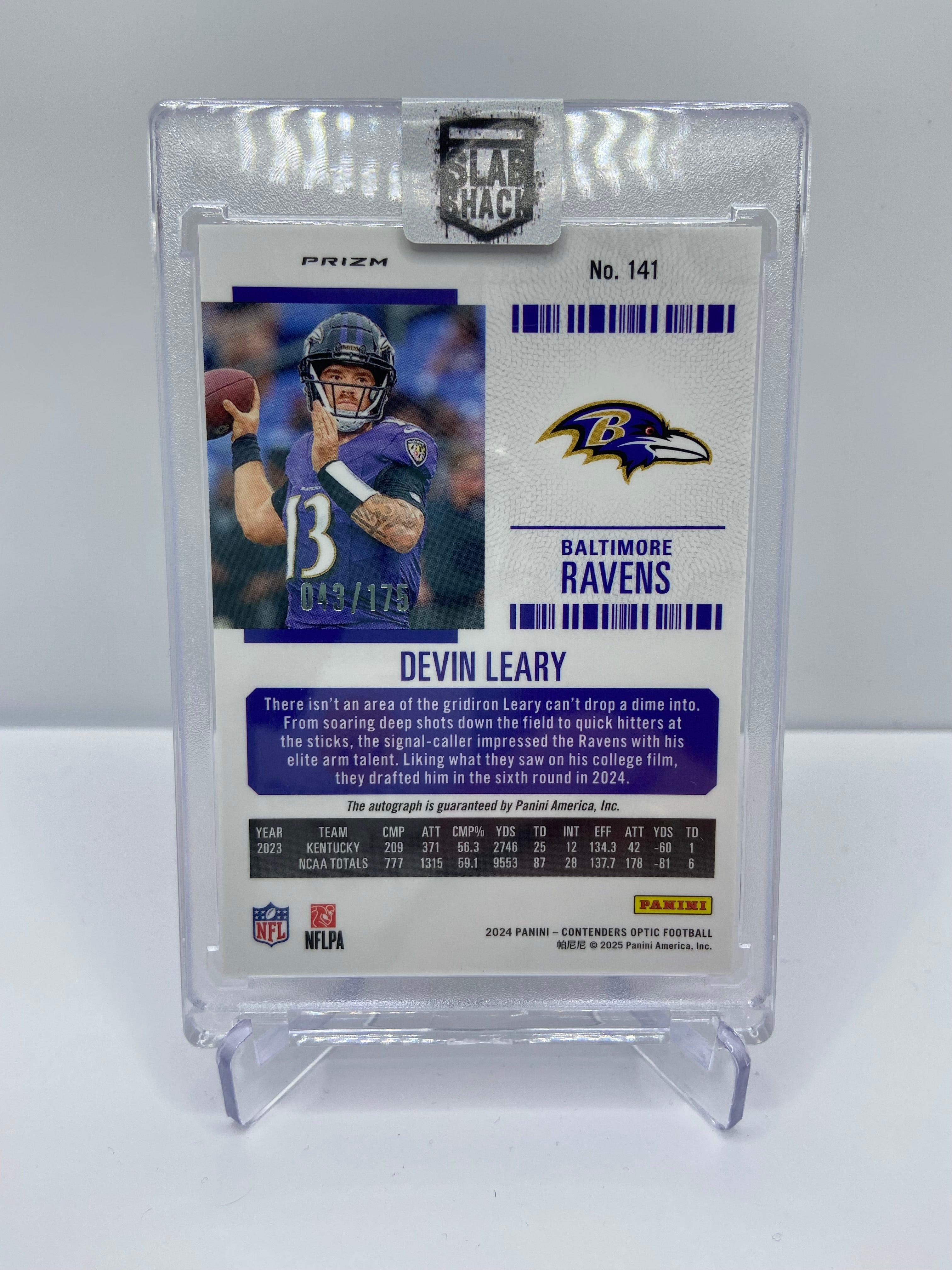 2024 CONTENDERS OPTIC DEVIN LEARY RED AUTO /175