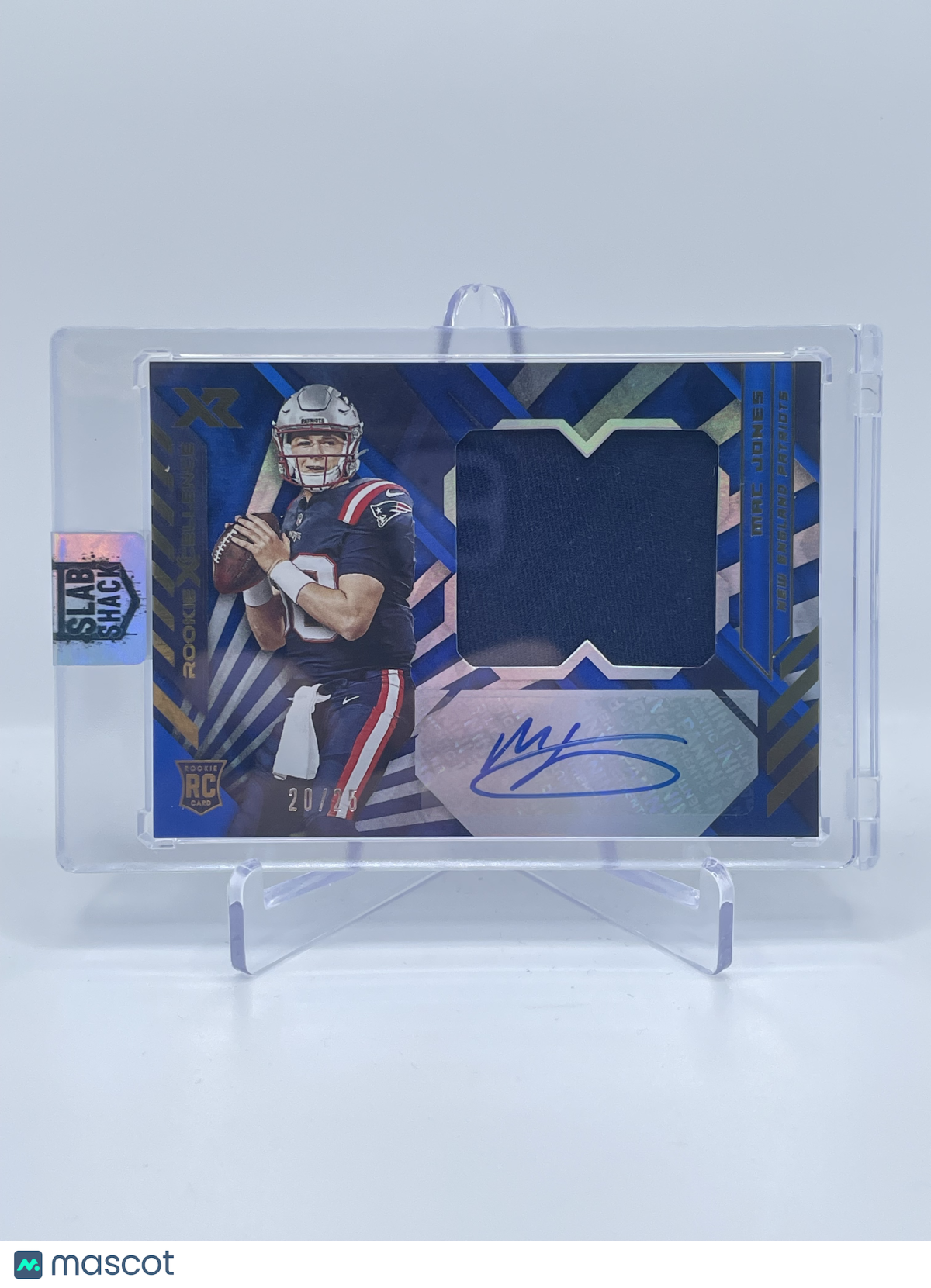 2021 XR MAC JONES ROOKIE XCELLENCE RPA PATCH AUTO /25