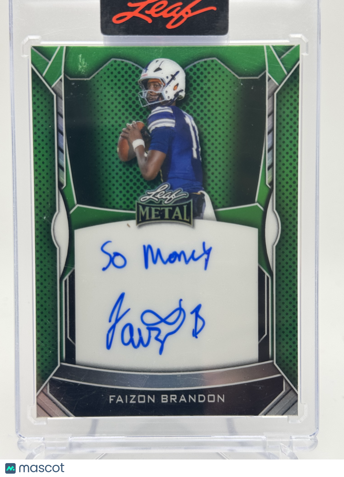 2025 LEAF FAIZON BRANDON METAL AUTOGRAPHS GREEN /35