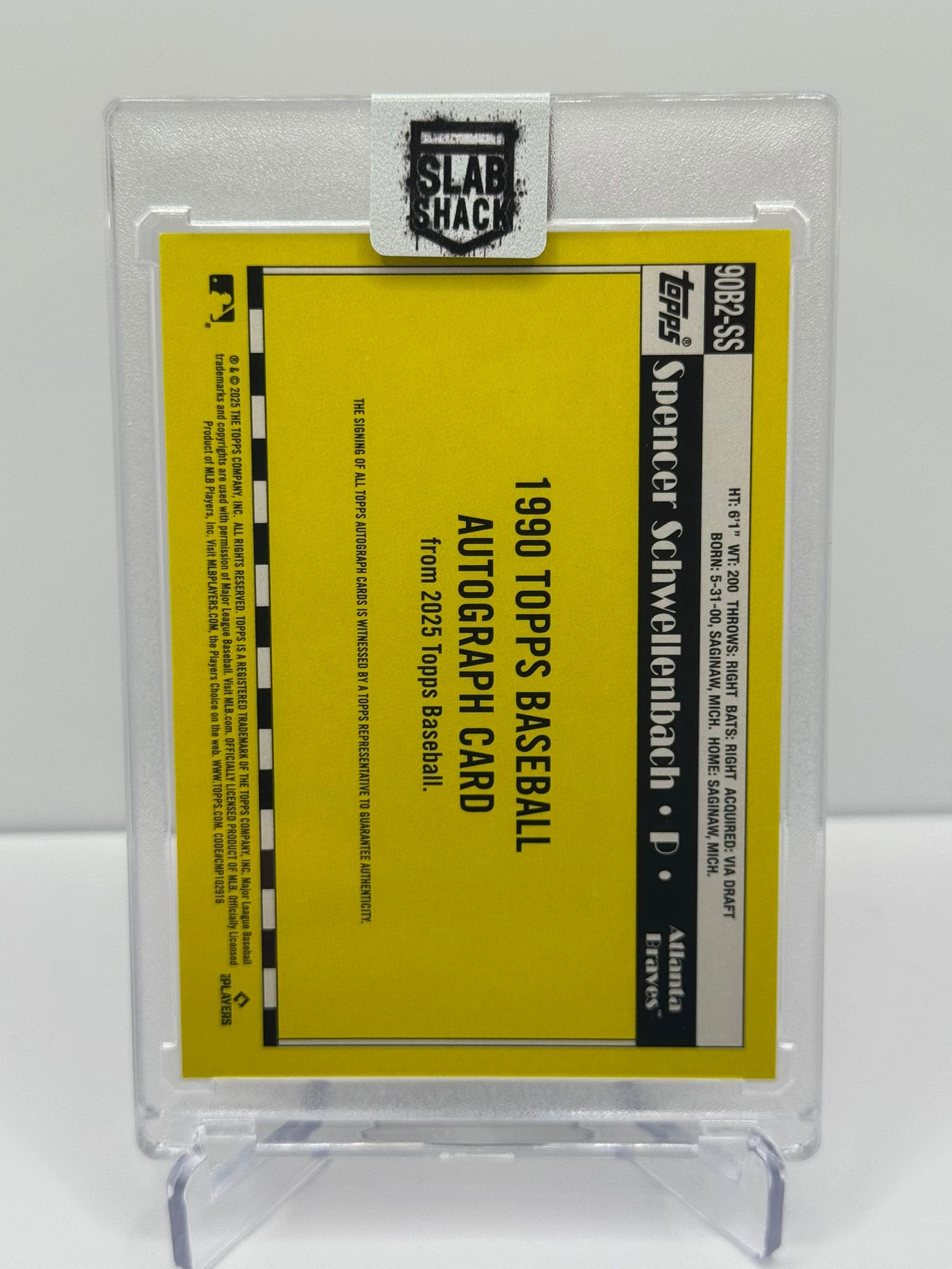 2025 TOPPS SPENCER SCHWELLENBACH 1990 AUTO RC ROOKIE