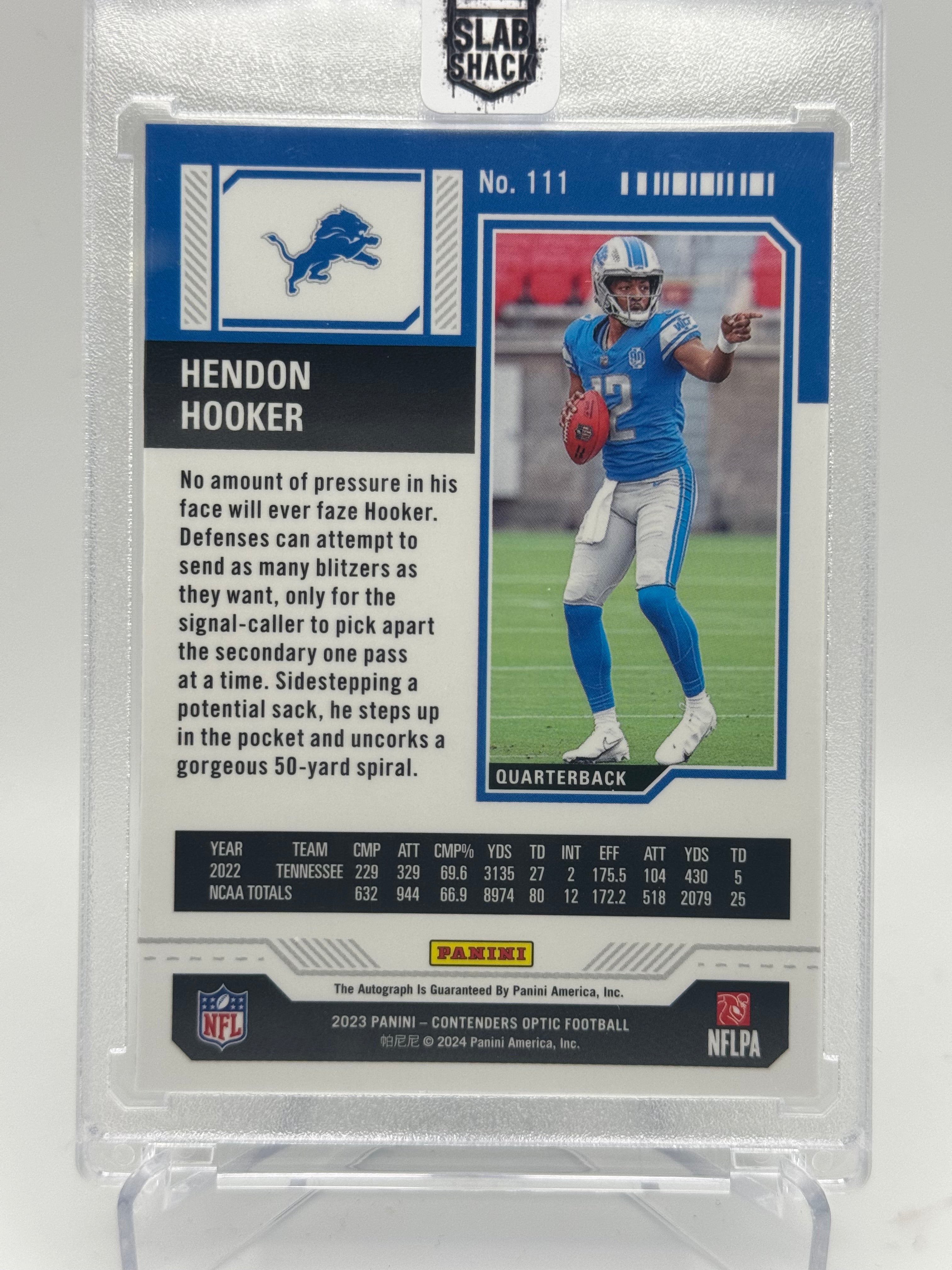 2023 CONTENDERS OPTIC HENDON HOOKER ROOKIE TICKET SILVER AUTO RC