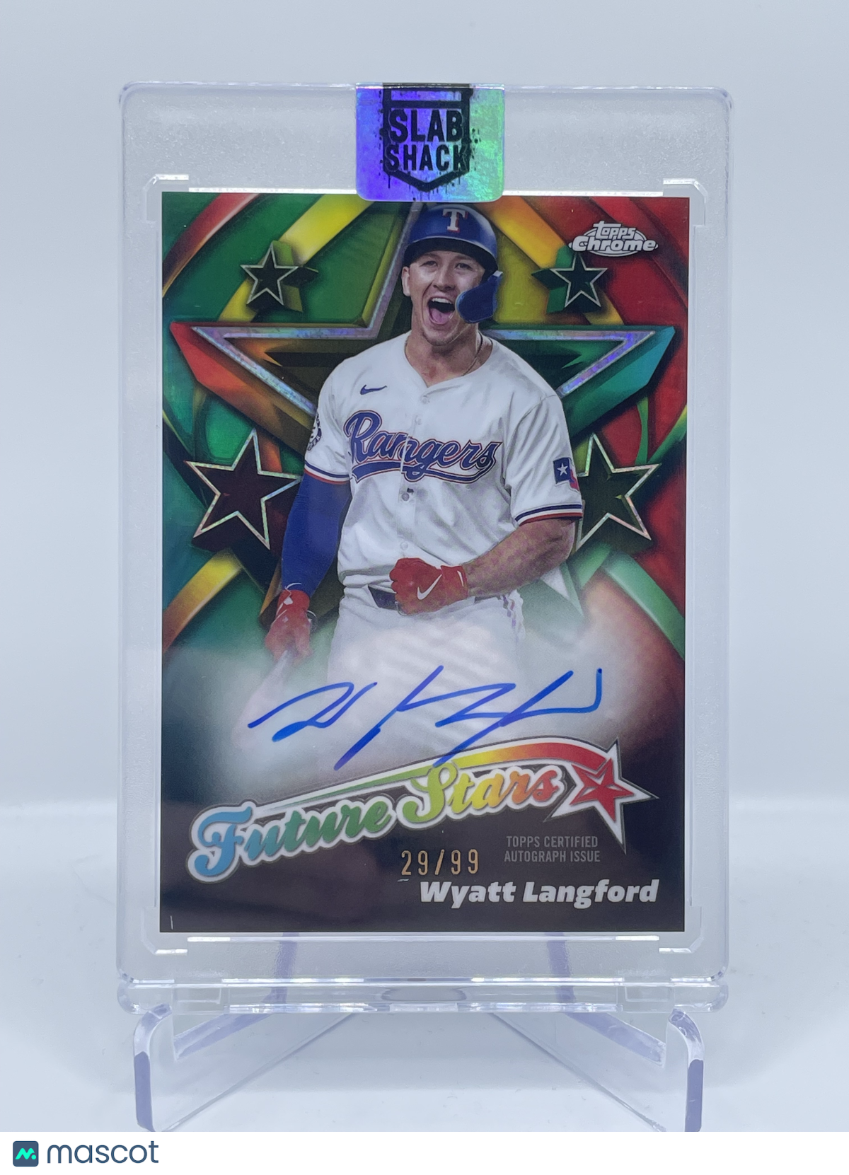 2025 TOPPS CHROME WYATT LANGFORD FUTURE STARS AUTO /99