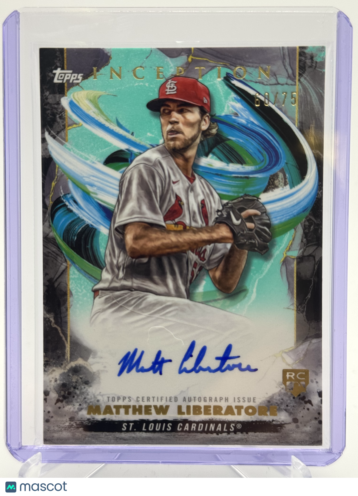 2023 TOPPS INCEPTION MATTHEW LIBERATORE BLACK AUTO /75 RC