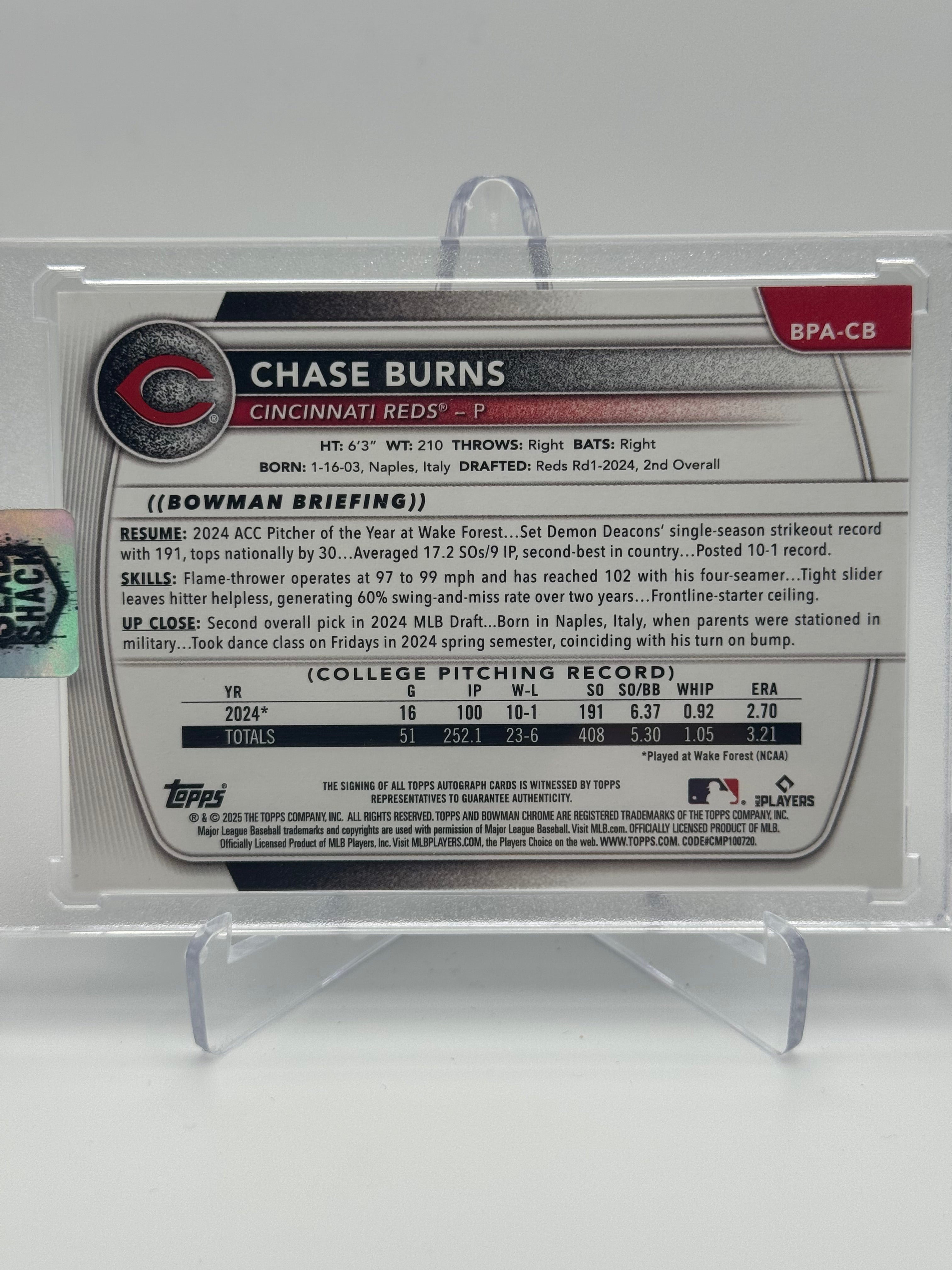 2025 BOWMAN CHASE BURNS PAPER PROSPECT AUTO RC