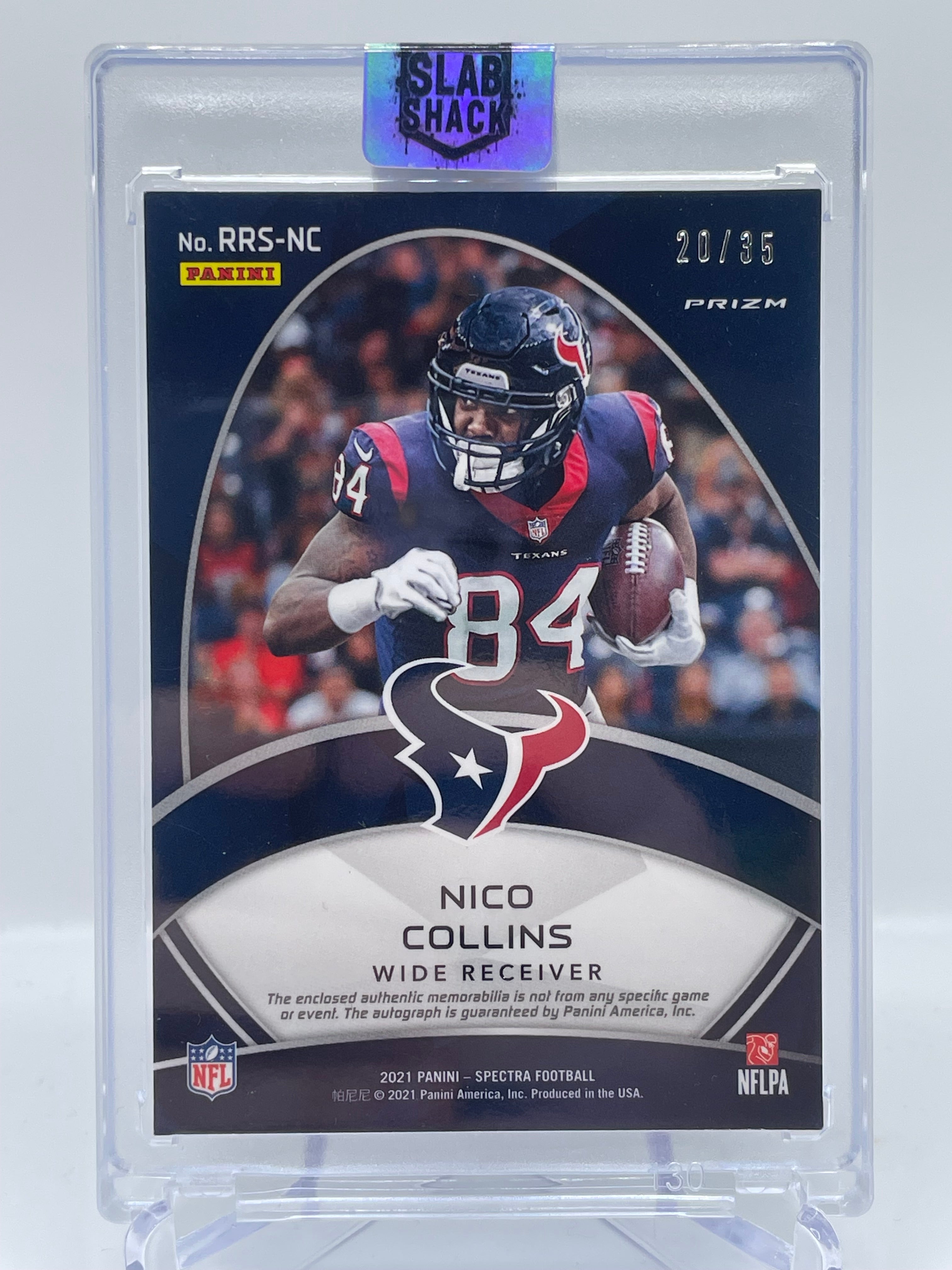 2021 SPECTRA NICO COLLINS RPA /35 ROOKIE RC