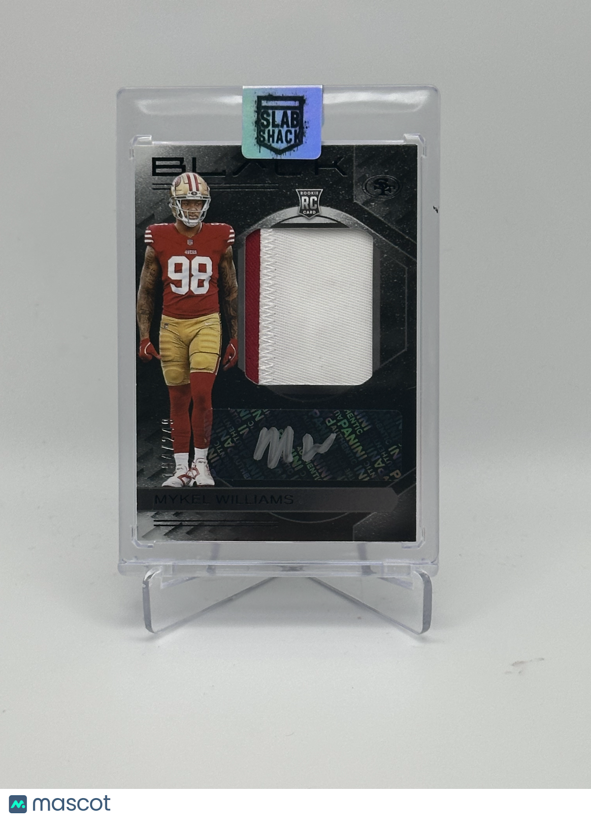 2025 BLACK MYKEL WILLIAMS ROOKIE PATCH AUTOGRAPH /249