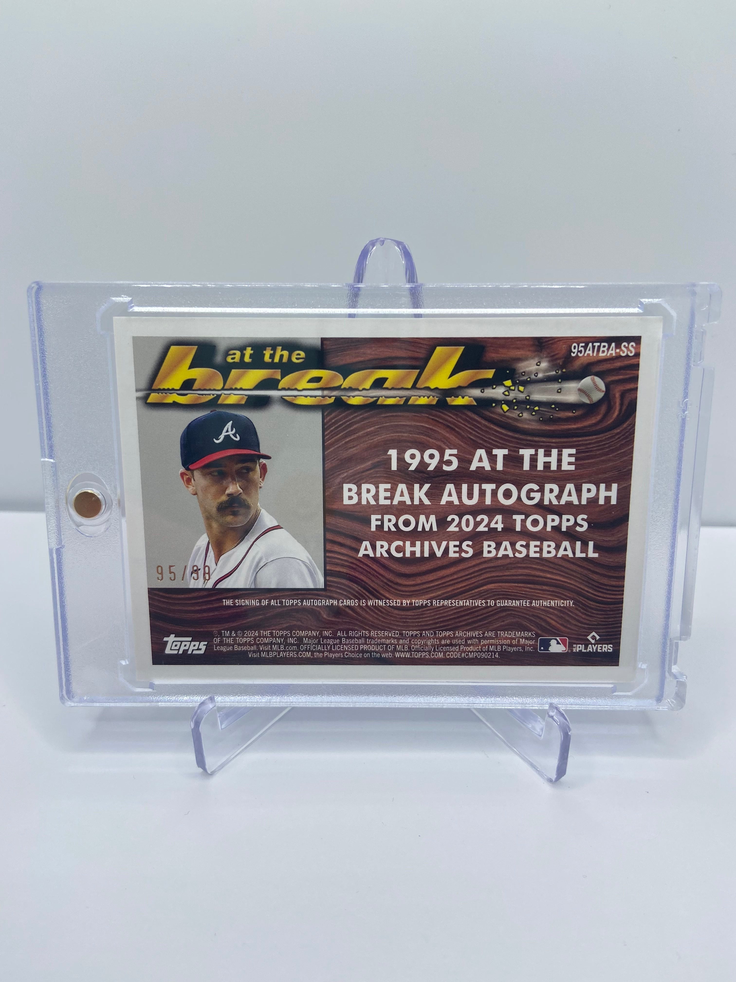 2024 TOPPS ARCHIVES SPENCER STRIDER AT THE BREAK /99 AUTO 1995 BRAVES