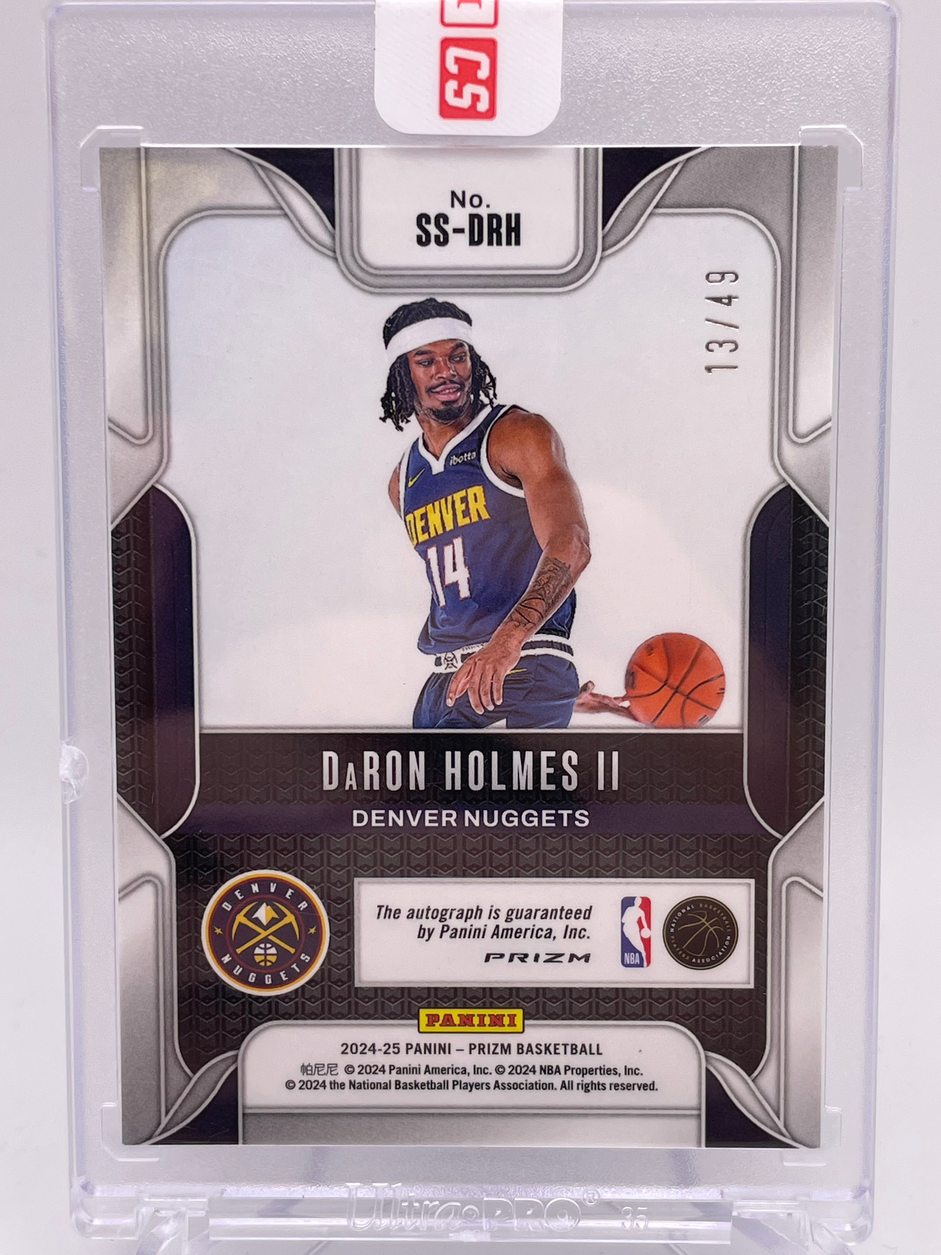 2024 PANINI PRIZM DARON HOLMES II SENSATIONAL SIG. AUTO CHOICE BLUE /49 RC