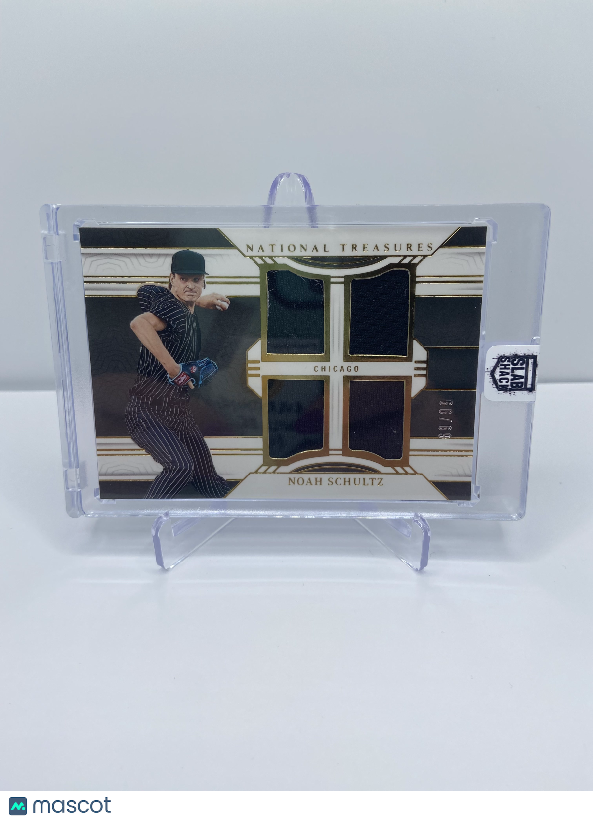 2024 PANINI NATIONAL TREASURES NOAH SCHULTZ GAME GEAR SWATCHES QUAD /99 RC