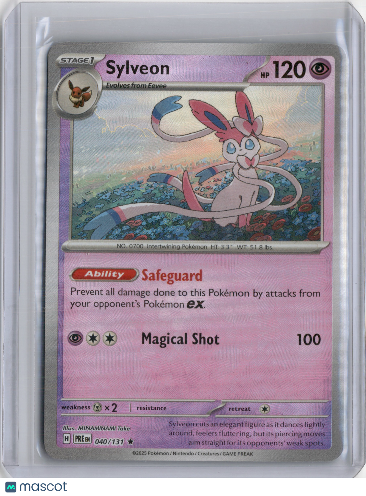 2025 PRISMATIC EVOLUTIONS SYLVEON (A) POKEBALL REVERSE HOLO #040/131
