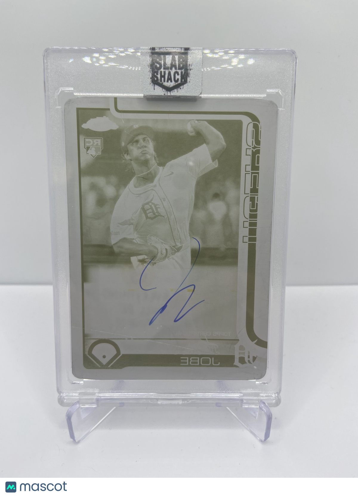 2025 TOPPS CHROME JACKSON JOBE YELLOW PRINTING PLATE 1/1 AUTO RC ROOKIE