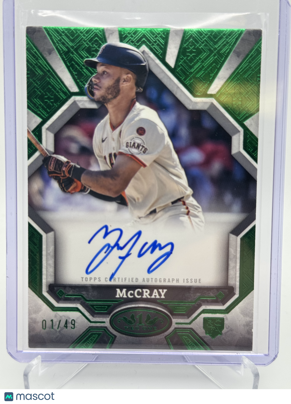 2025 TOPPS TIER ONE GRANT MCCRAY BREAK OUT AUTO RC GREEN /49