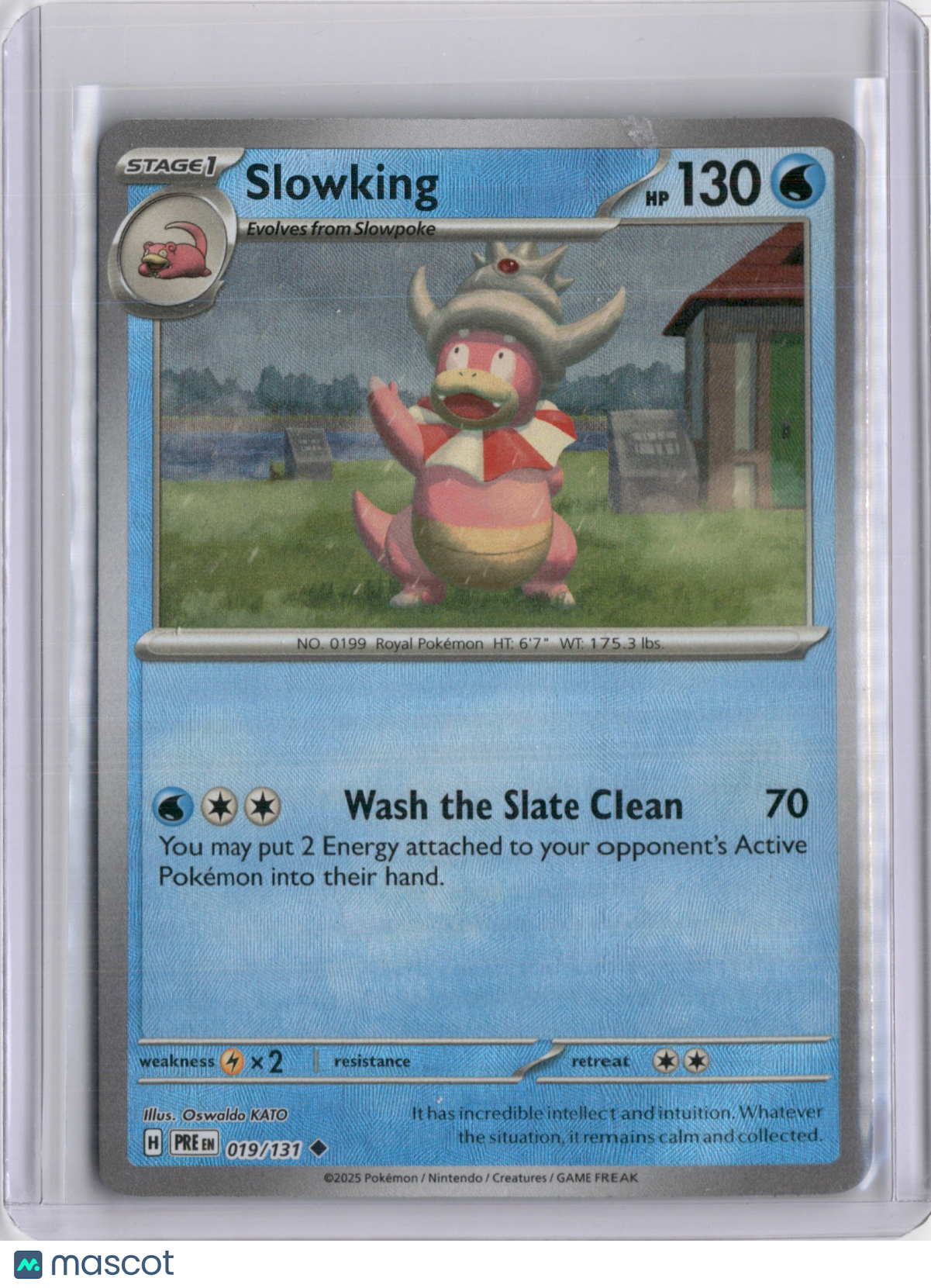 2025 PRISMATIC EVOLUTIONS SLOWKING MASTERBALL REVERSE HOLO #019/131