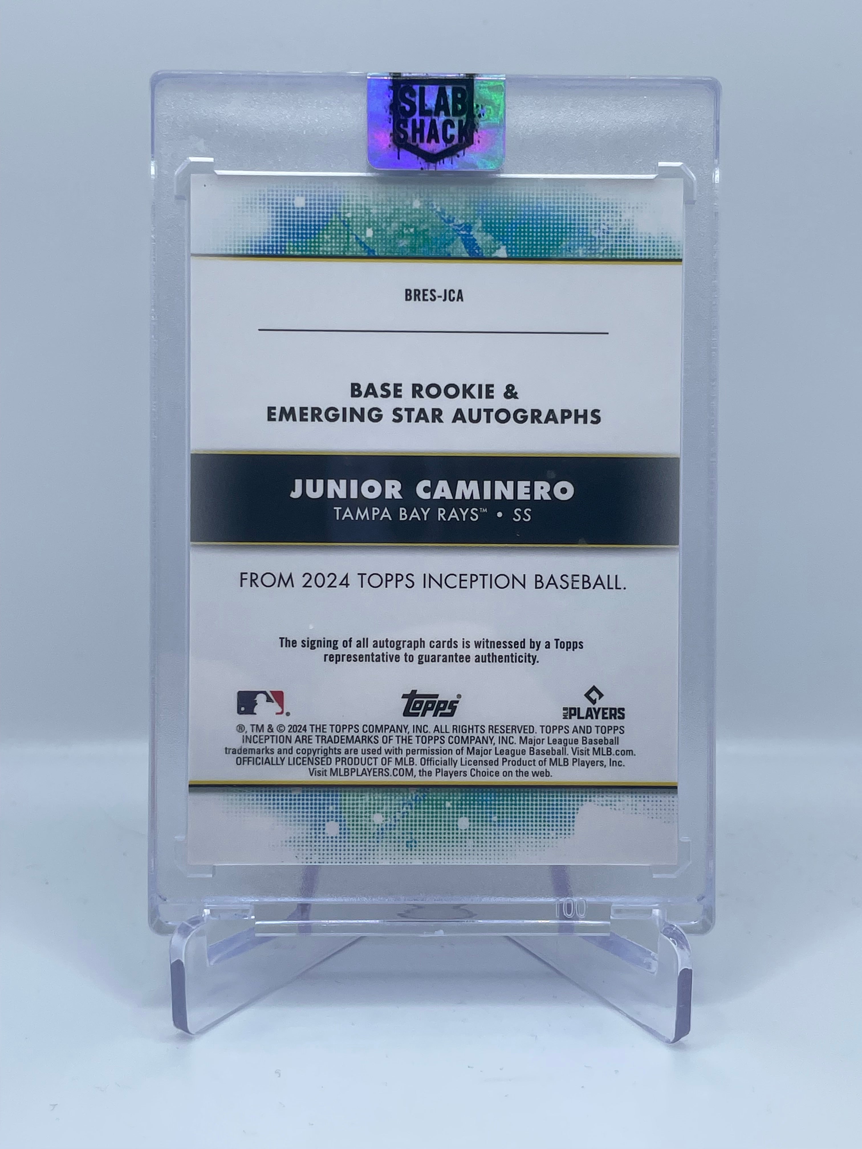 2024 TOPPS INCEPTION JUNIOR CAMINERO EMERGING STAR  AUTO RC /25