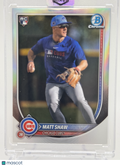 2025 BOWMAN CHROME MATT SHAW IMAGE VARIATION REFRACTOR SP RC ROOKIE