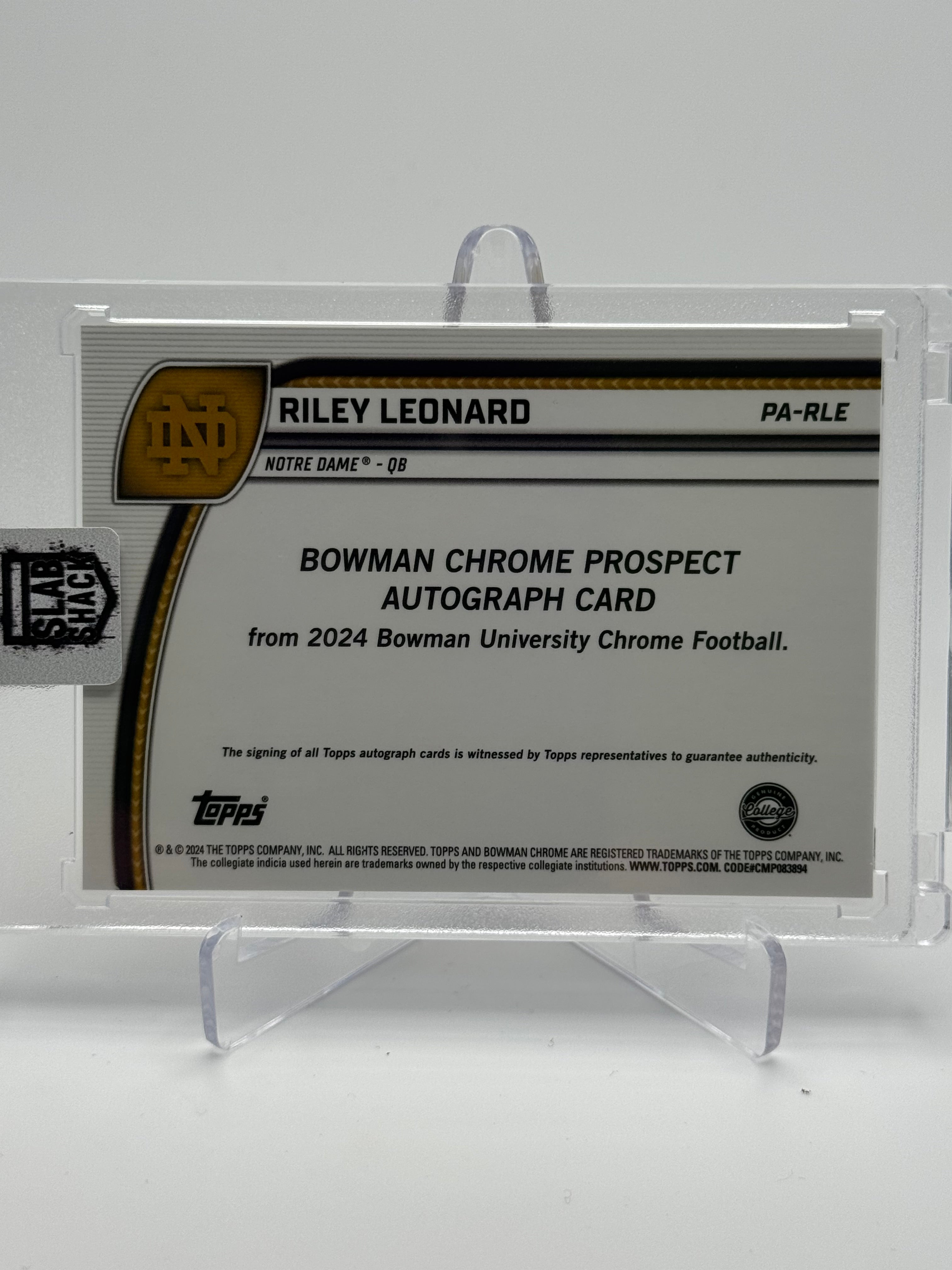2024 BOWMAN UNIVERSITY RILEY LEONARD AUTO YELLOW /75