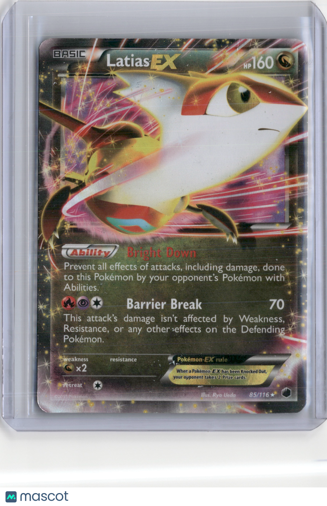 2013 PLASMA FREEZE LATIAS EX RARE #85/116