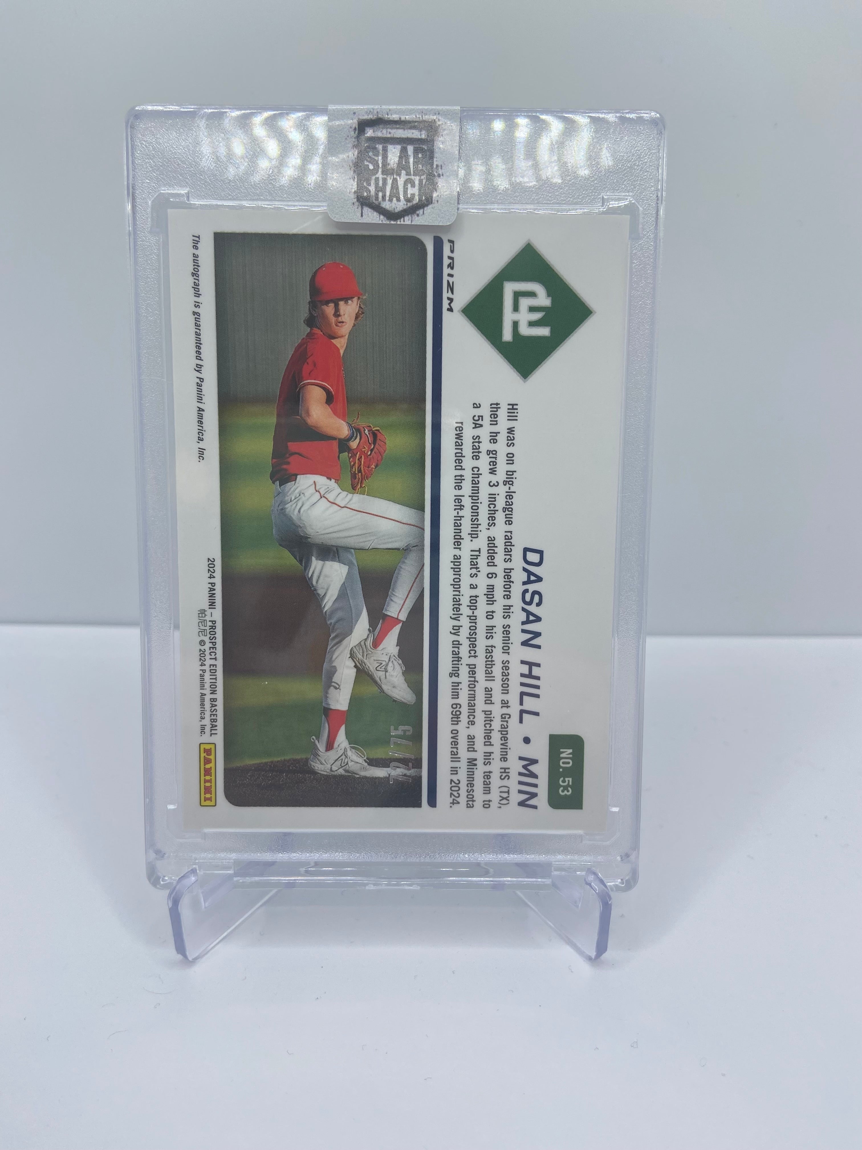 2024 PANINI PROSPECT EDITION DASAN HILL BLUE WAVE AUTO /75 RC ROOKIE