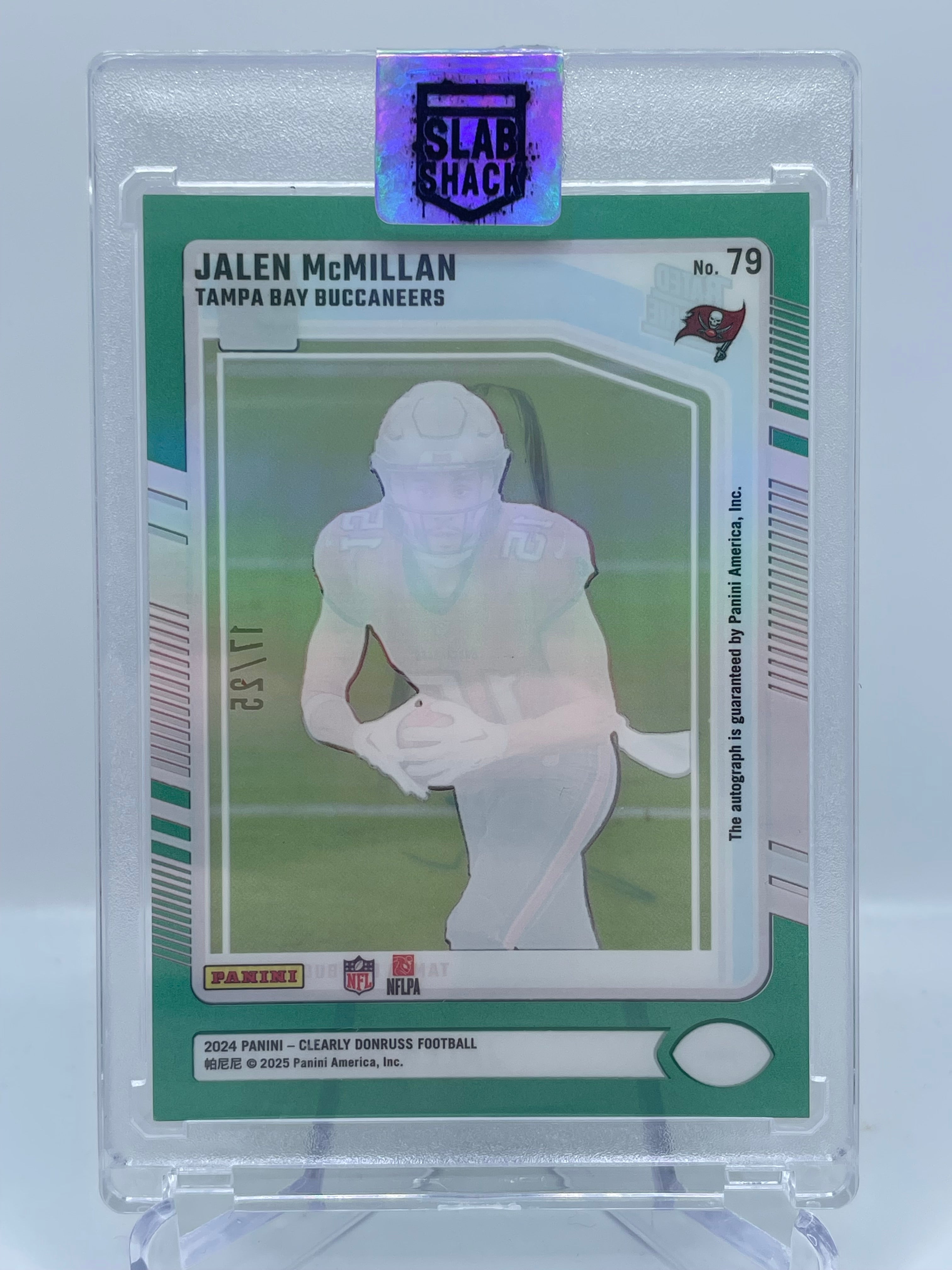 2024 CLEARLY DONRUSS JALEN MCMILLAN RED GREEN AUTO /25 RC ROOKIE
