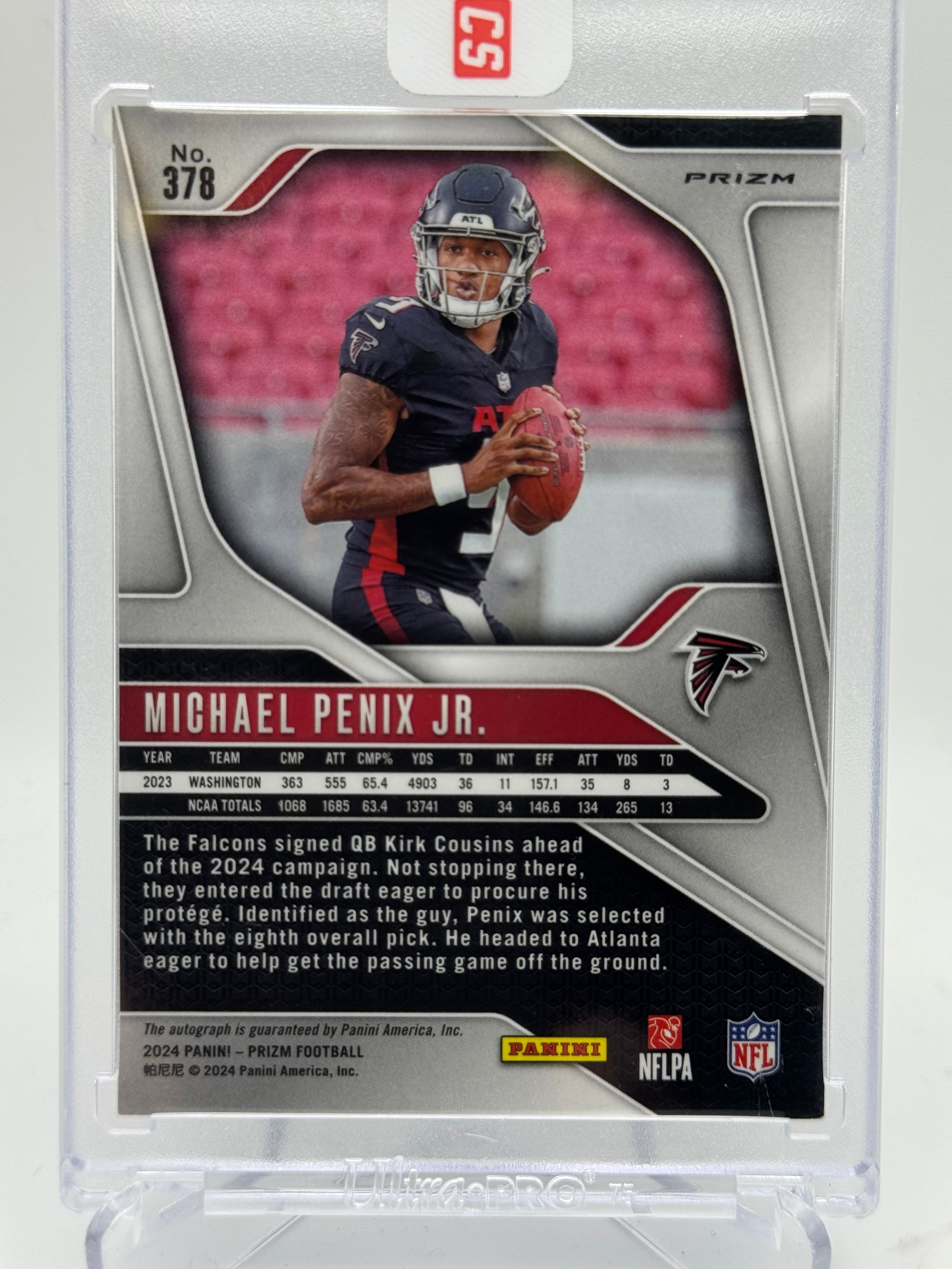 2024 PRIZM MICHAEL PENIX JR SILVER AUTO RC