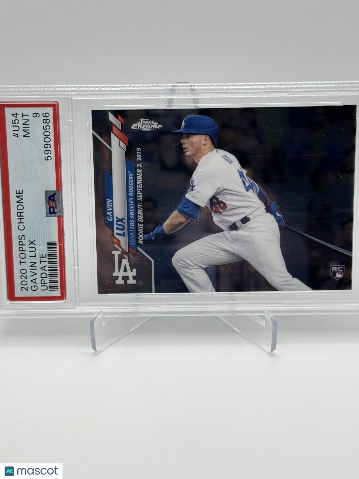 2020 Topps Chrome Update Gavin Lux #U54 PSA 9