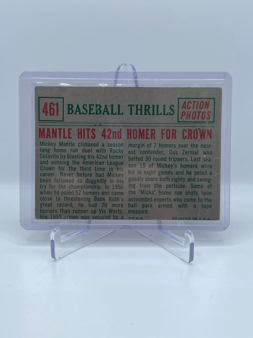 1959 MICKEY MANTLE TOPPS BASEBALL THRILLS