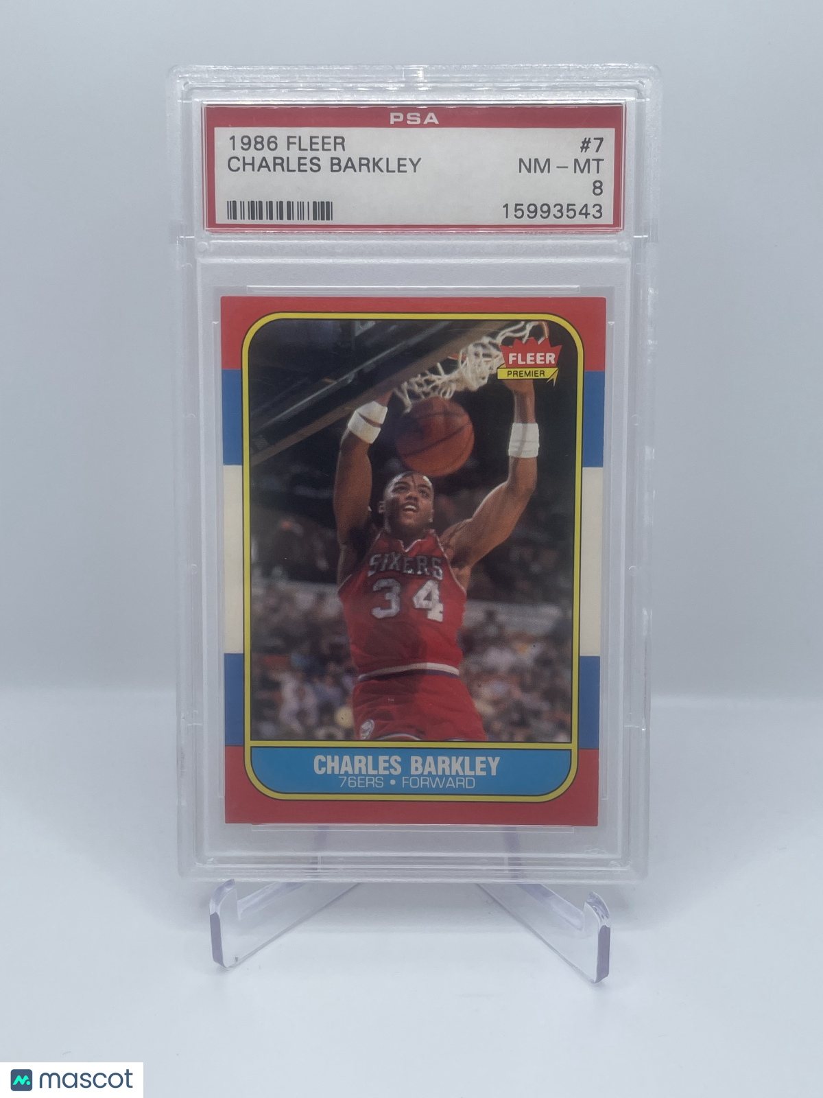1986 Fleer Charles Barkley #7 PSA 8