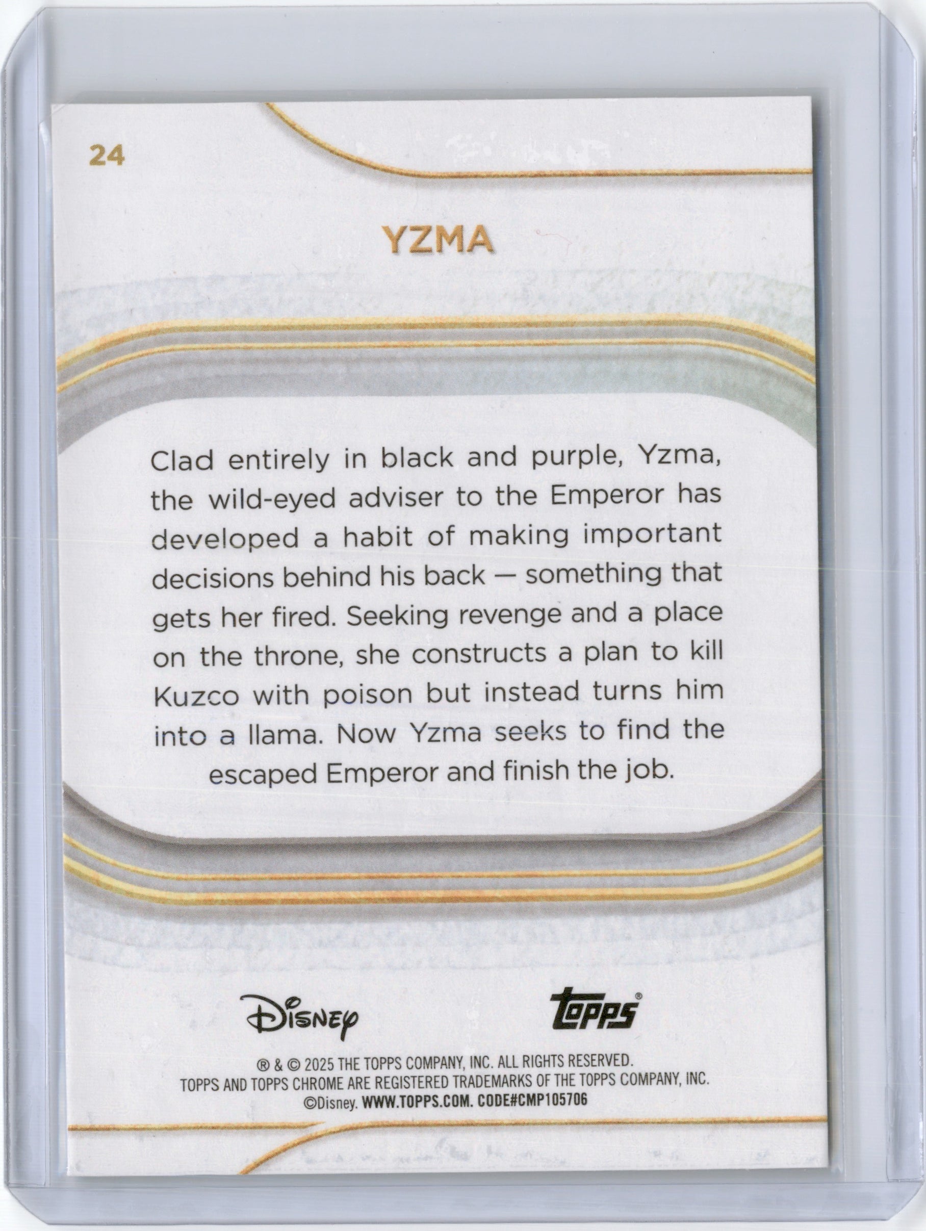 2025 CHROME YZMA  GOLD REFRACTOR /50