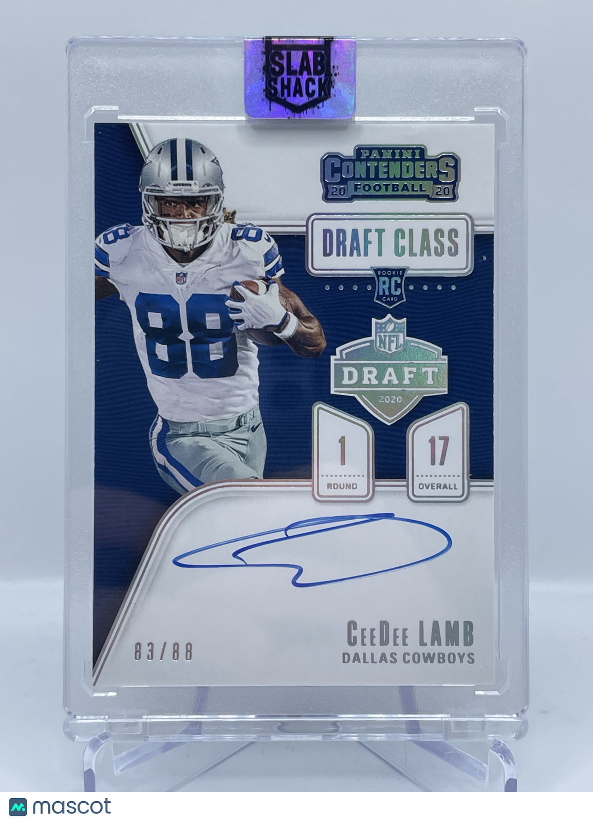 2020 CONTENDERS CEEDEE LAMB DRAFT CLASS ROOKIE AUTO RC /88
