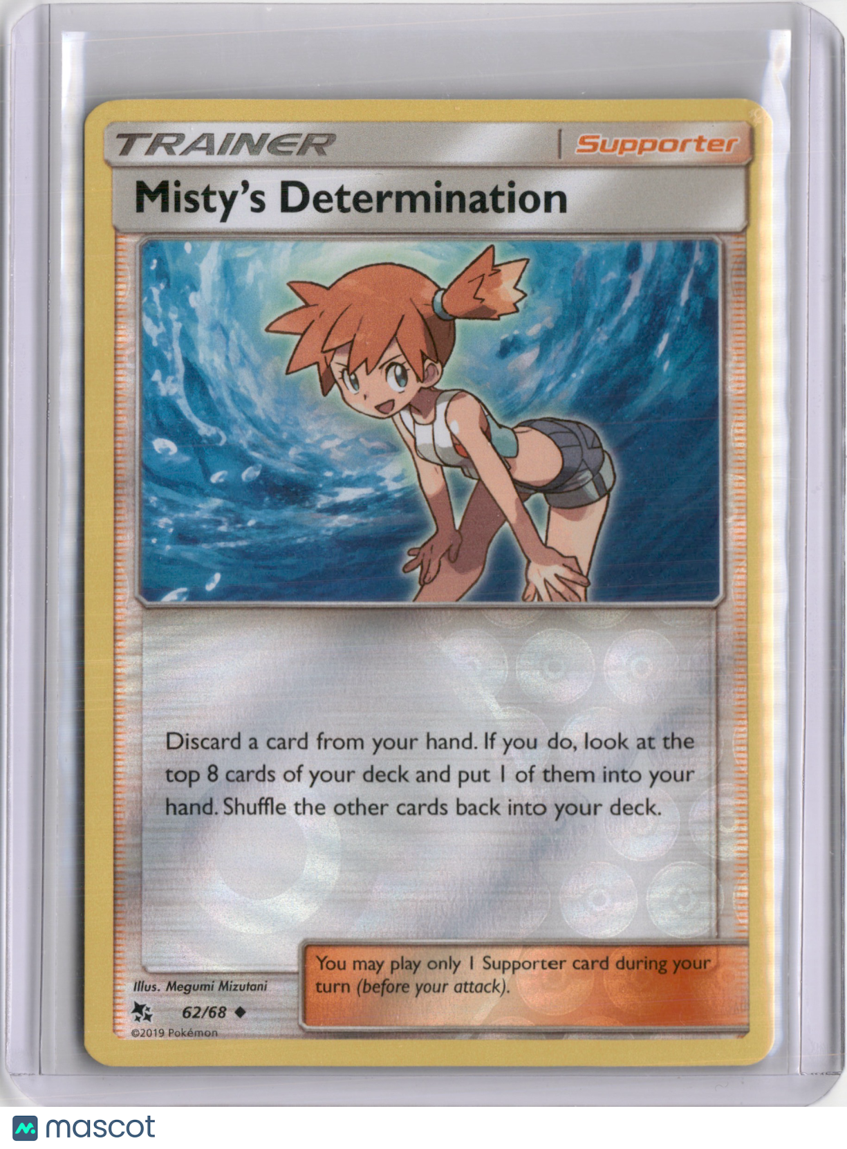 2019 HIDDEN FATES MISTY'S DETERMINATION REVERSE HOLO #62/68