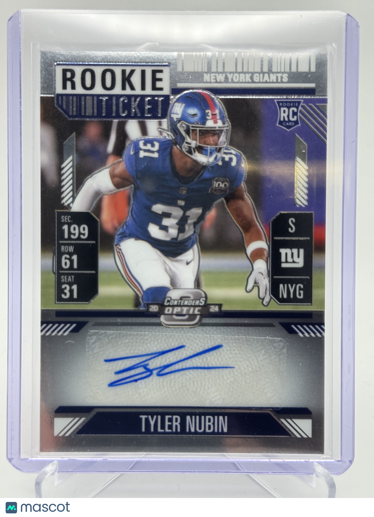 2024 PANINI CONTENDERS OPTIC TYLER NUBIN ROOKIE TICKET AUTO RC