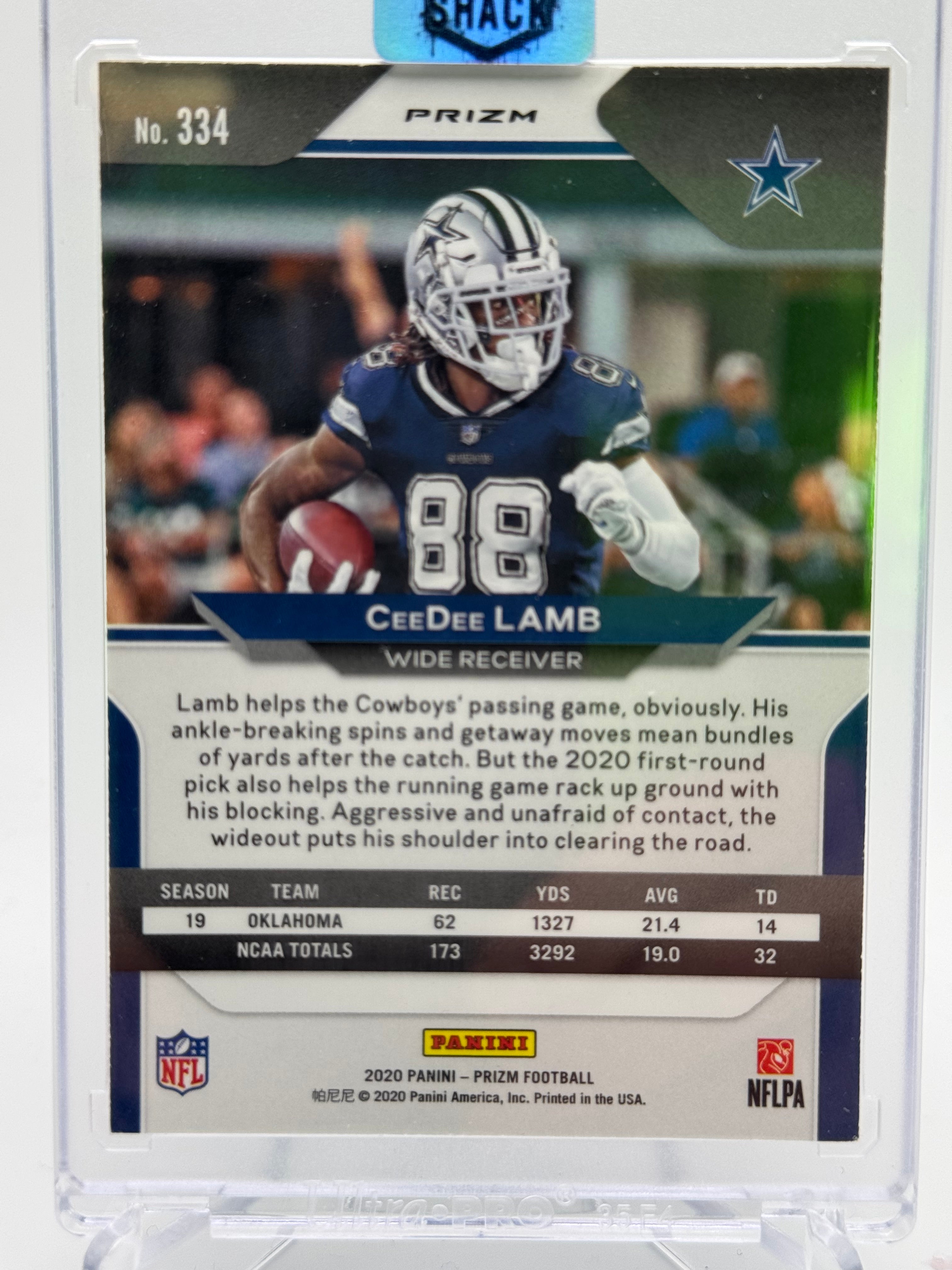 2020 PRIZM CEEDEE LAMB SILVER ROOKIE RC