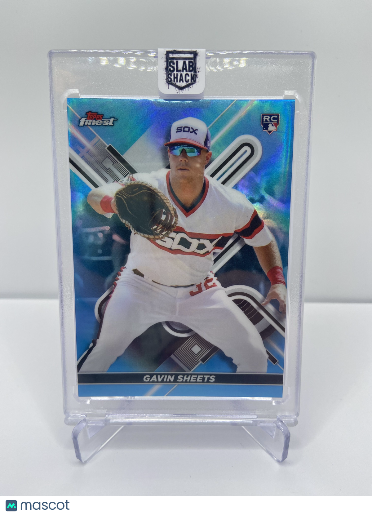2022 TOPPS FINEST GAVIN SHEETS SKY BLUE REFRACTOR /300 RC WHITE SOX