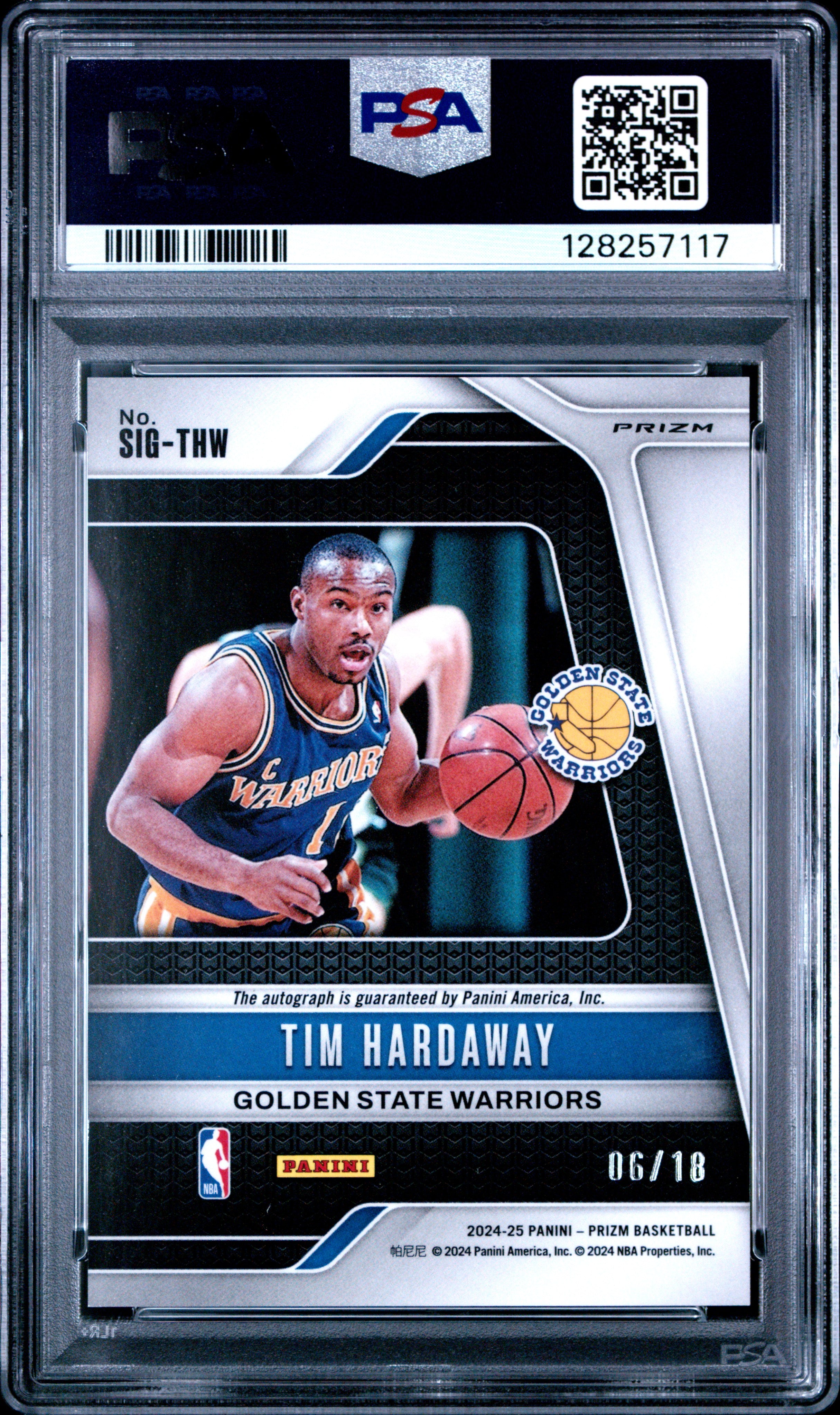 2024 Panini Prizm Signatures Tim Hardaway #SIGTHW Lotus Flower PSA 10