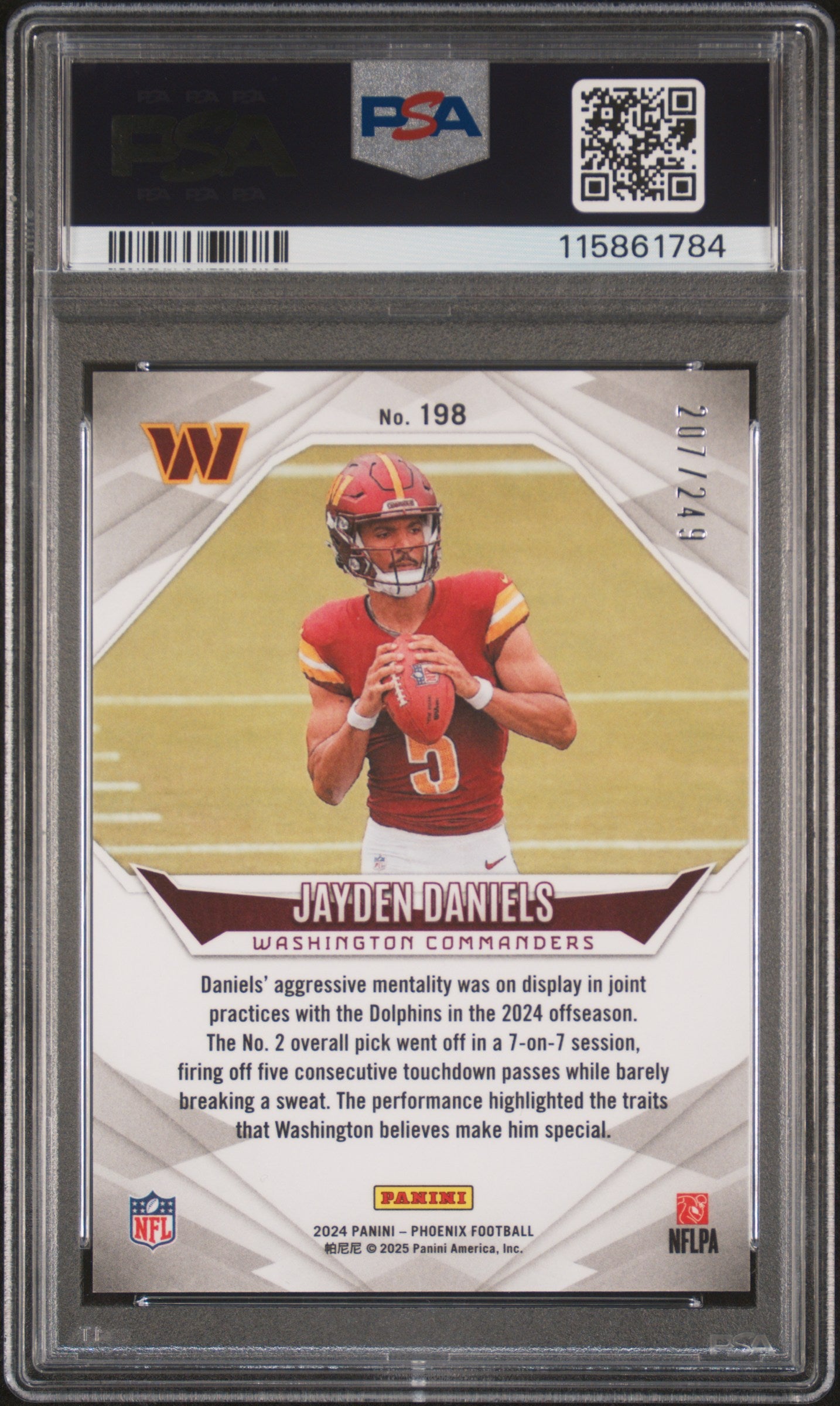 2024 PHOENIX JAYDEN DANIELS BLUE FADE RC /249