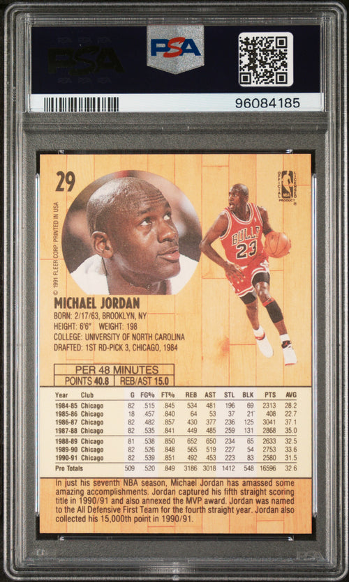 1991 Fleer Michael Jordan #29 PSA 9