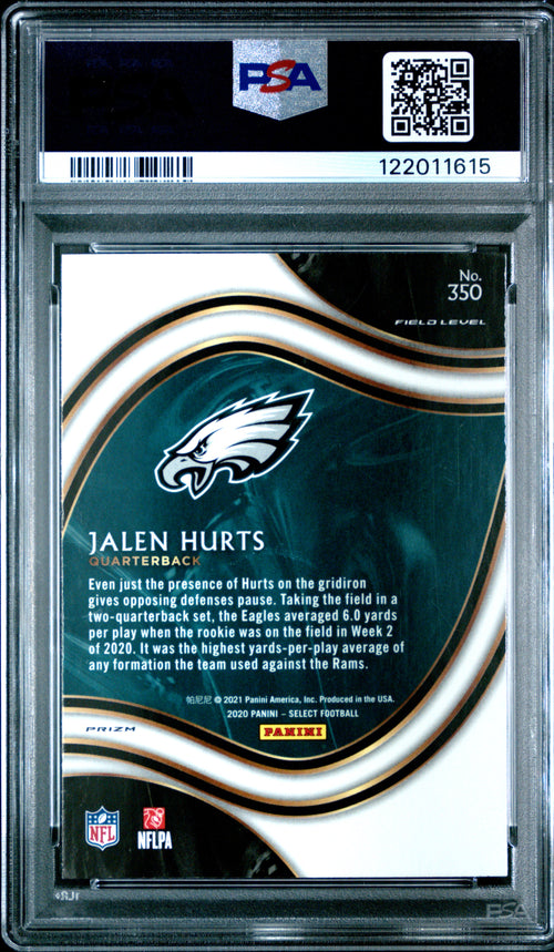 2020 Panini Select Jalen Hurts #350 Silver Prizm PSA 9