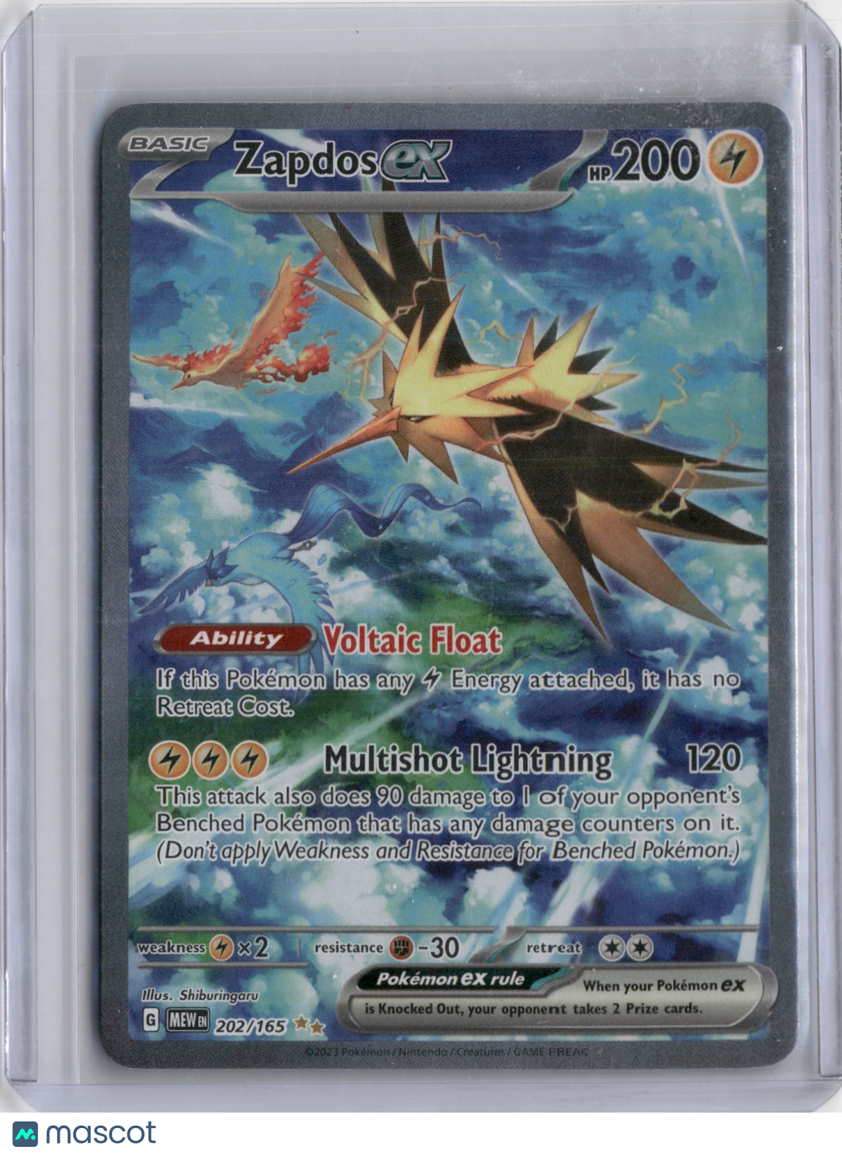 2023 151 ZAPDOS EX SPECIAL ILLUSTRATION RARE #202/165