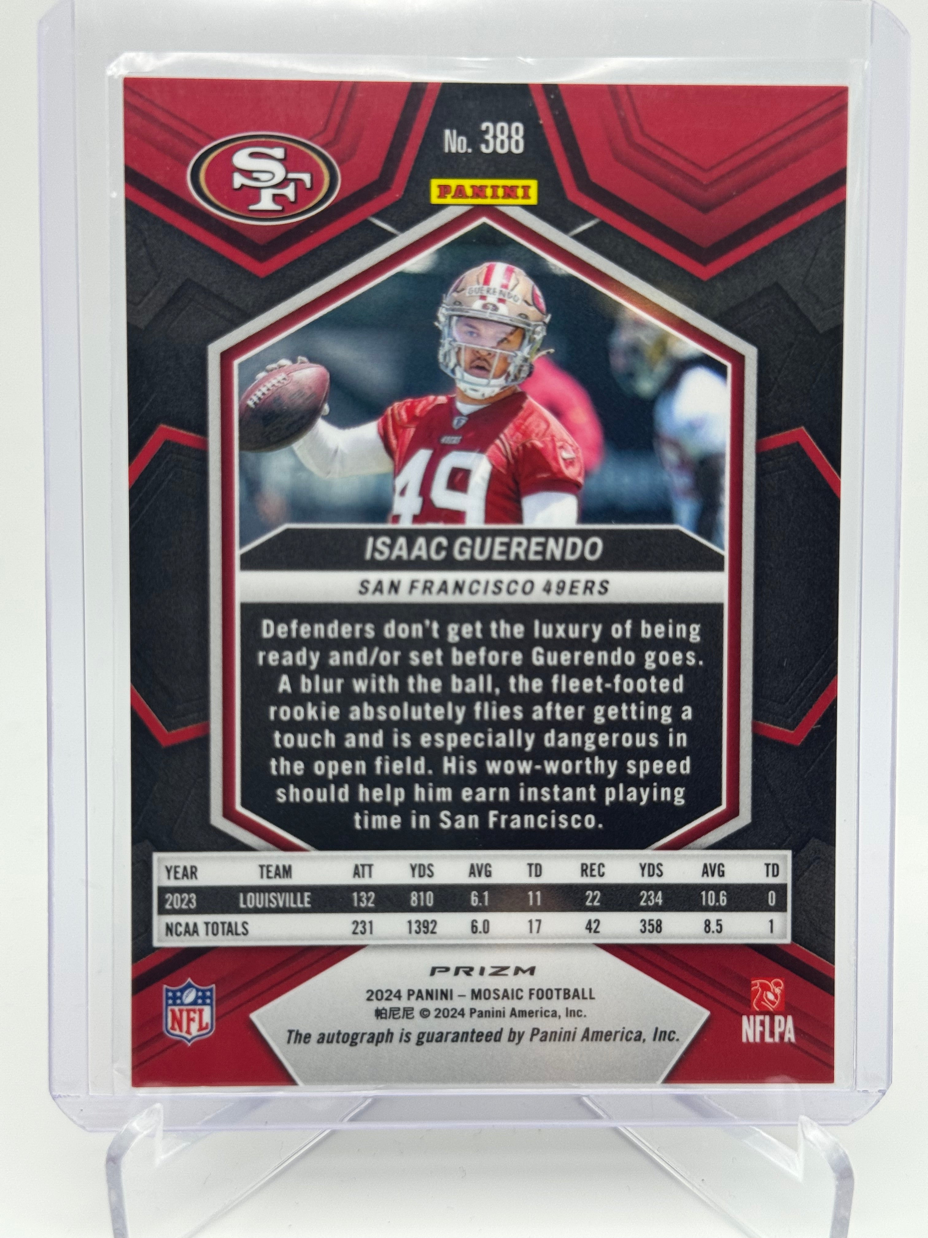 2024 PANINI MOSAIC ISAAC GUERENDO CHOICE RED YELLOW AUTO RC