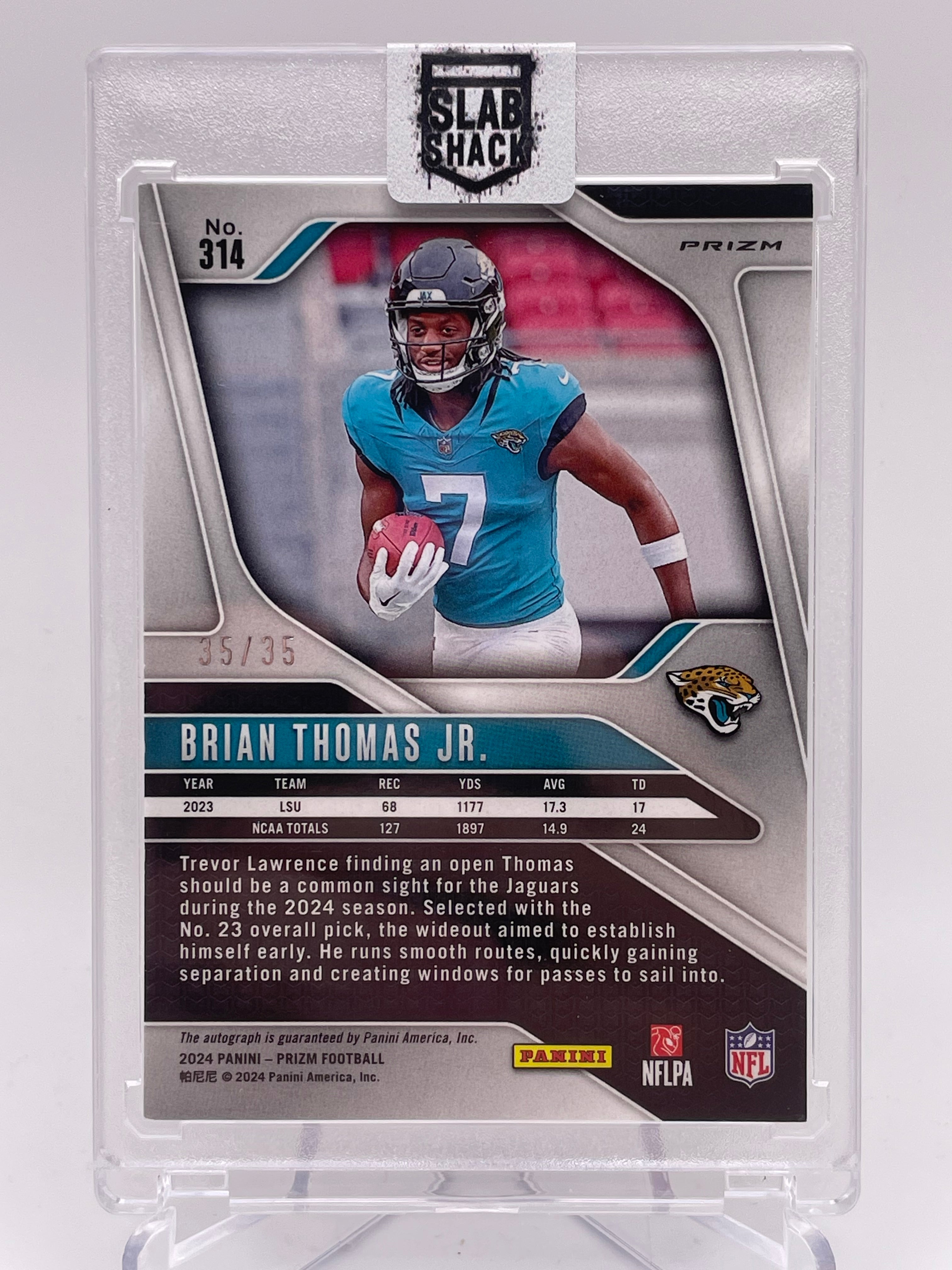 2024 Prizm Red Shimmer Exclusive Brian Thomas Jr AUTO RC /35