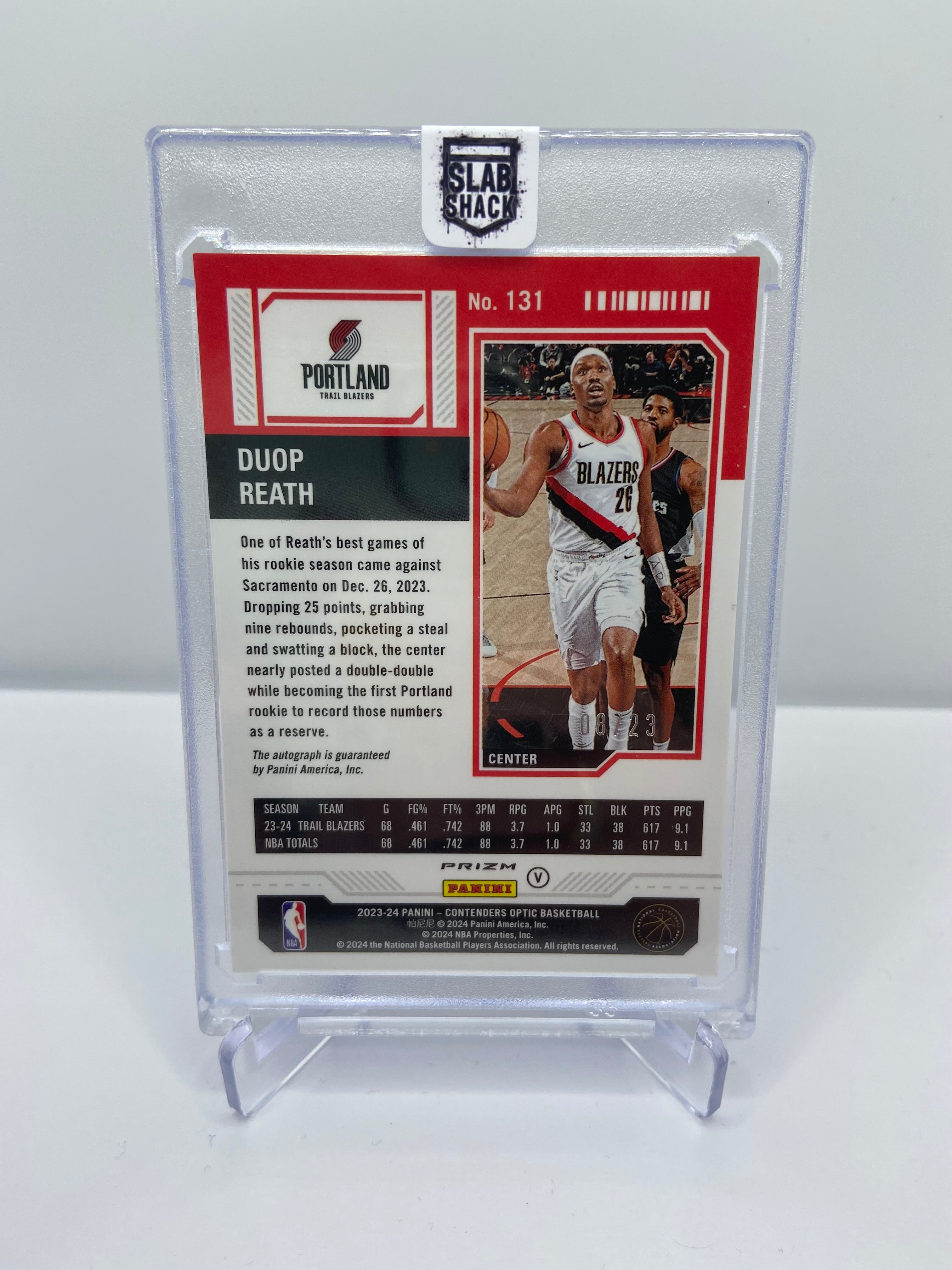 2023 CONTENDERS OPTIC DUOP REATH CRACKED ICE AUTO /23