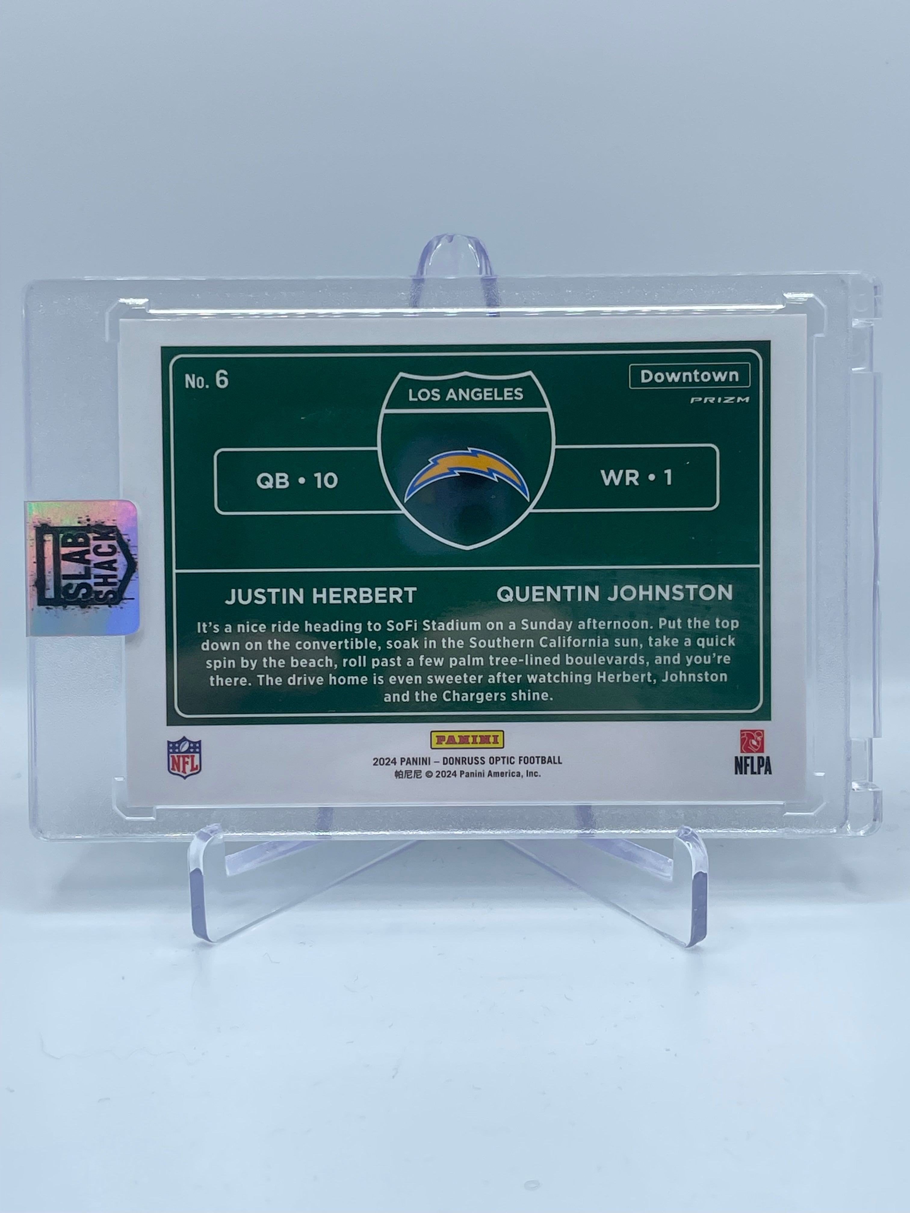 2024 DONRUSS OPTIC JUSTIN HERBERT / QUENTIN JOHNSTON DUAL DOWNTOWN