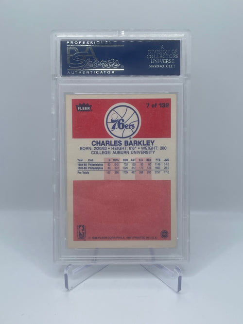 1986 Fleer Charles Barkley #7 PSA 8