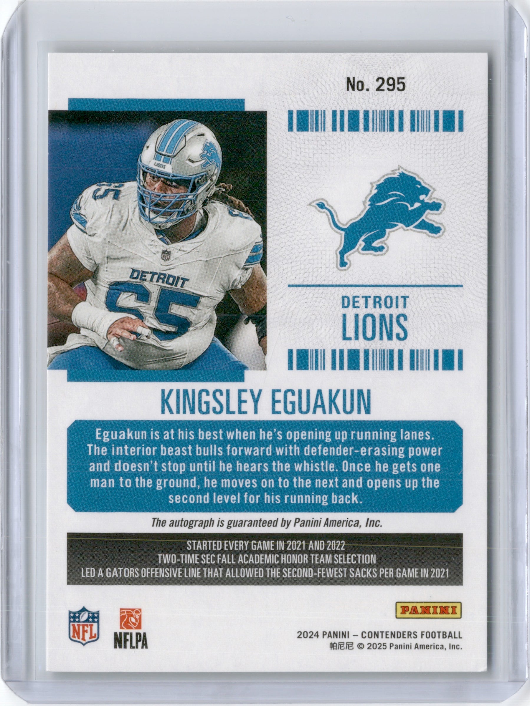 2024 KINGSLEY EGUAKUN CONTENDERS ROOKIE TICKET AUTO /75