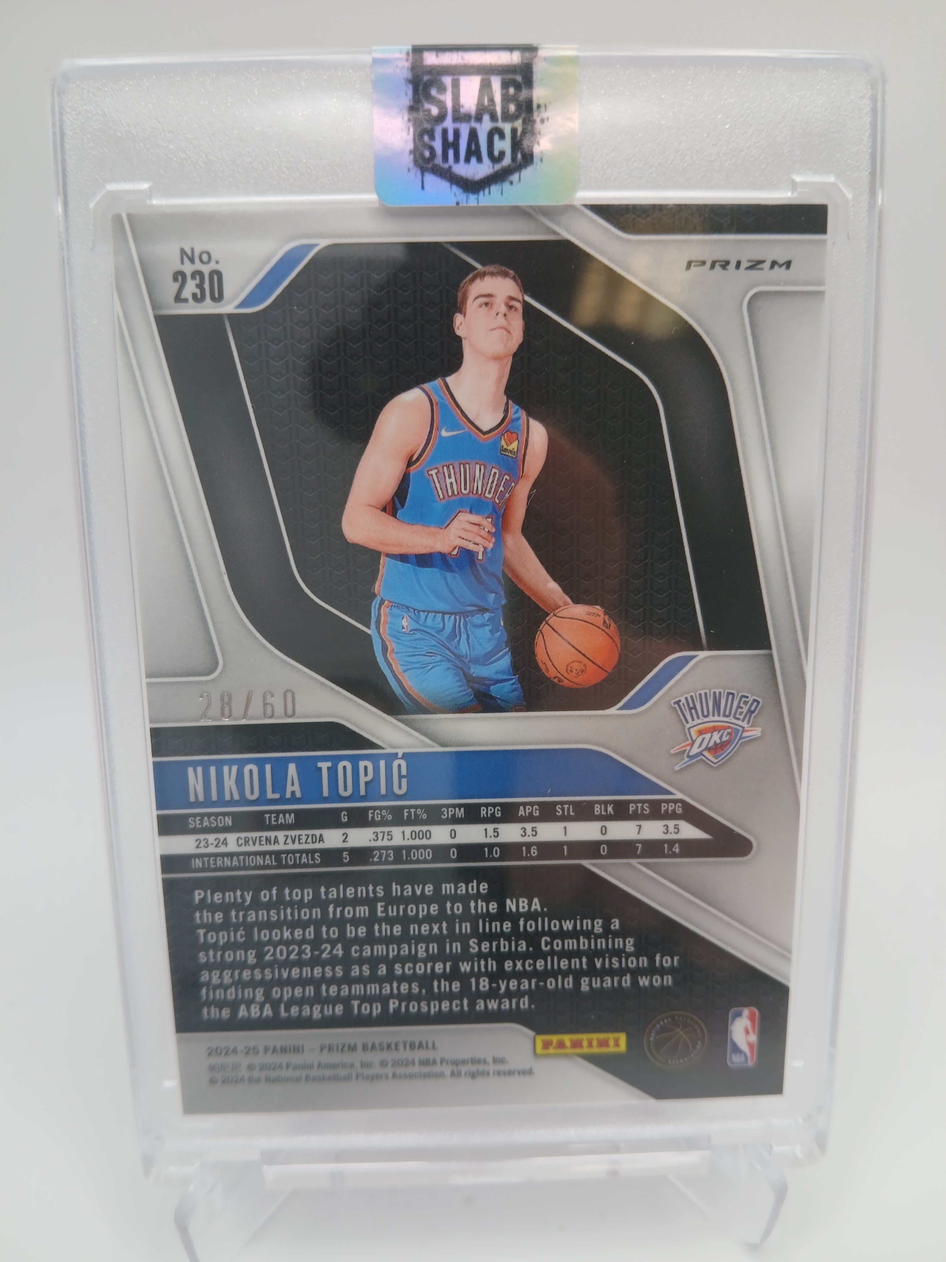 2024 PRIZM NIKOLA TOPIC ORANGE WAVE /60 ROOKIE RC