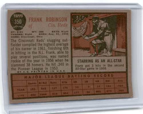 1962 TOPPS FRANK ROBINSON #350